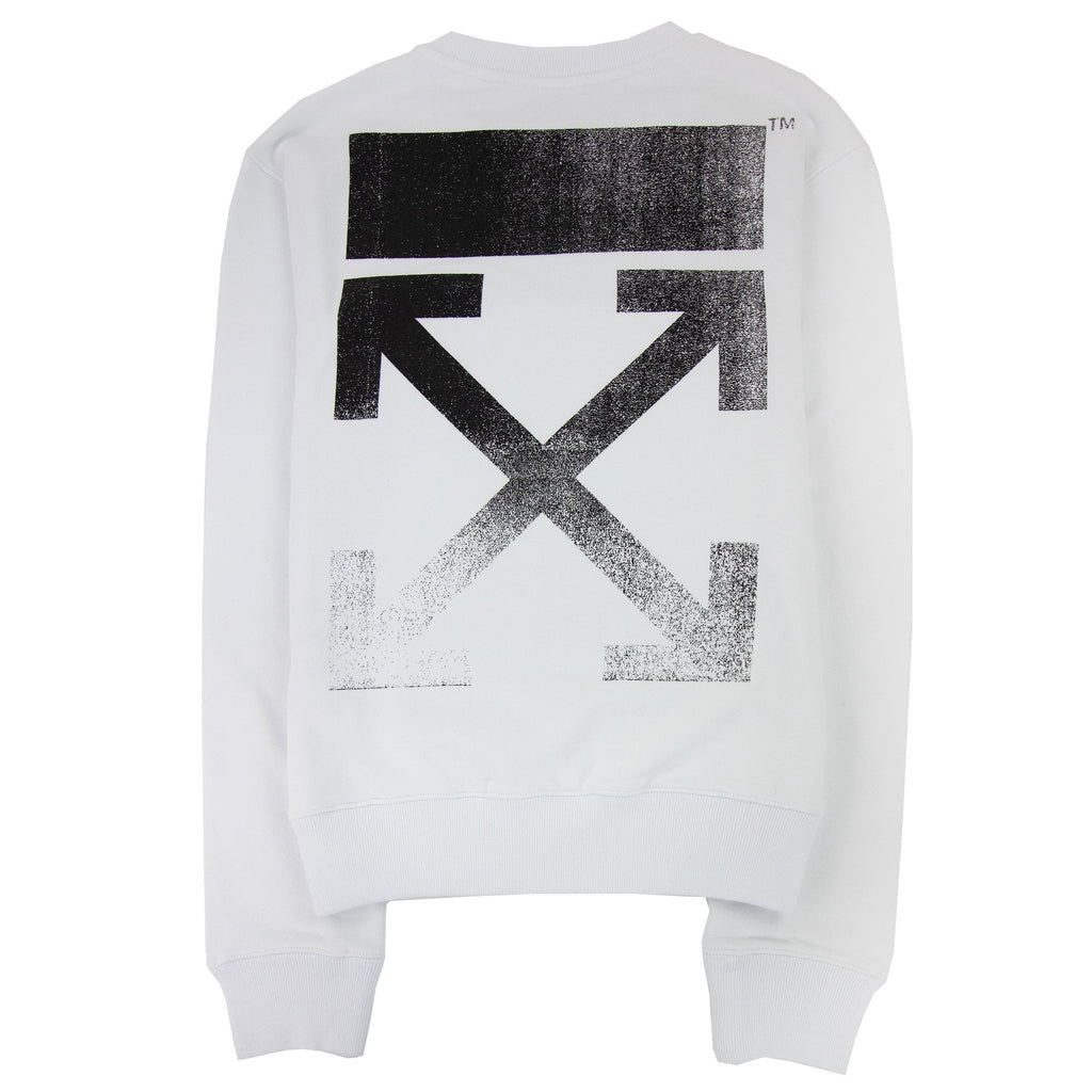 Off White Degrade Arrow Slim Crewneck Sweatshirt White/black