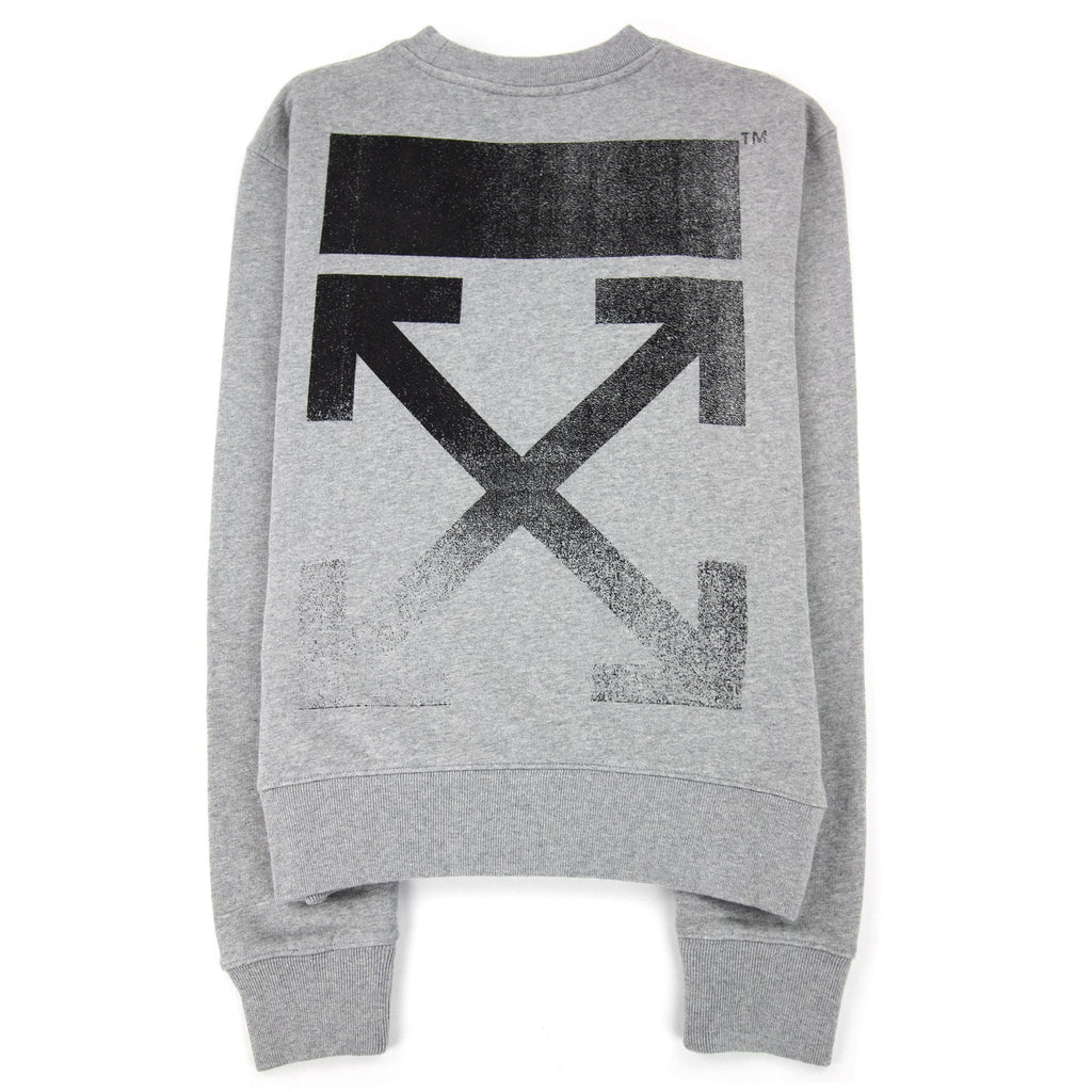Off White Degrade Arrow Slim Crewneck Sweatshirt Melange Grey