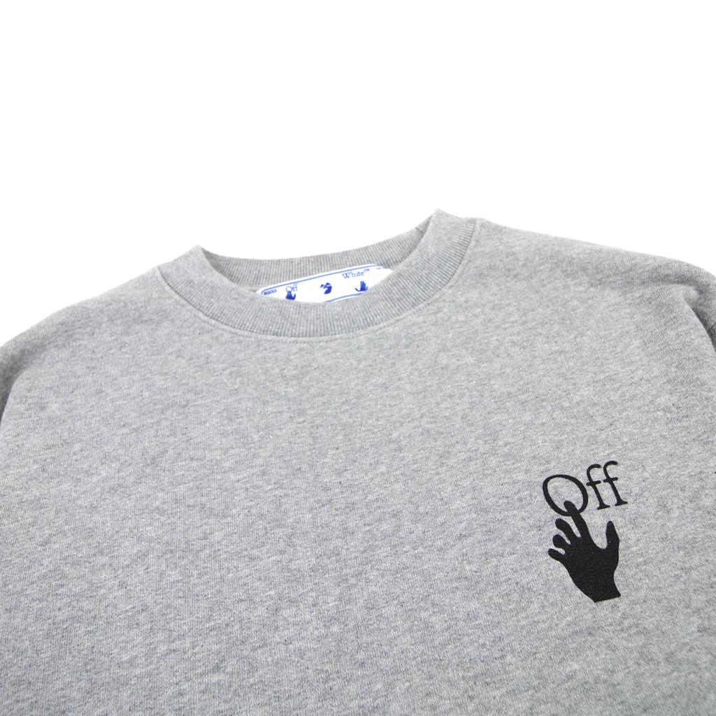 Off White Degrade Arrow Slim Crewneck Sweatshirt Melange Grey