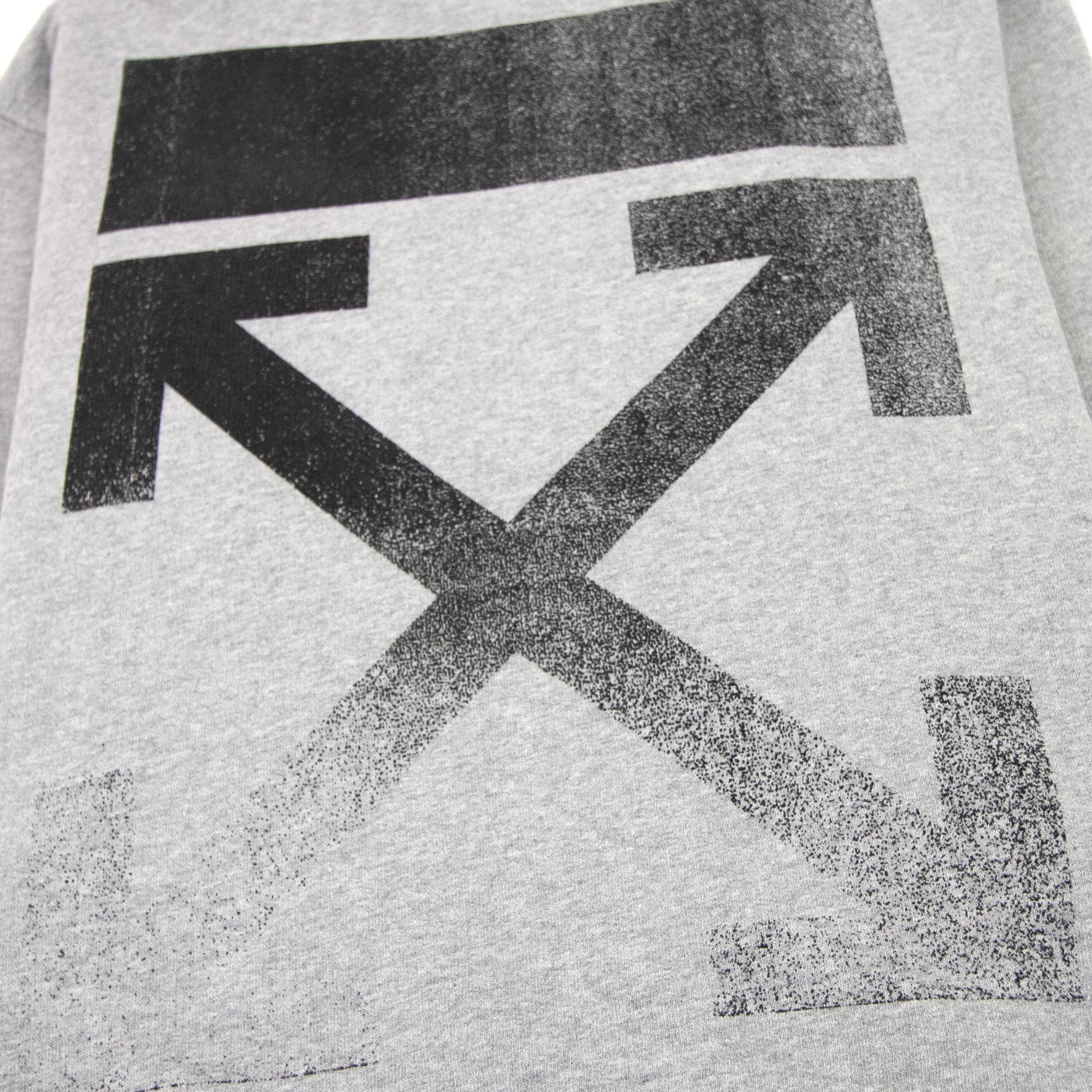 Off White Degrade Arrow Slim Crewneck Sweatshirt Melange Grey