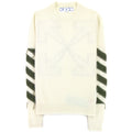 Off White Reverse Arrow Diag Knitted Sweatshirt Tofu/Green