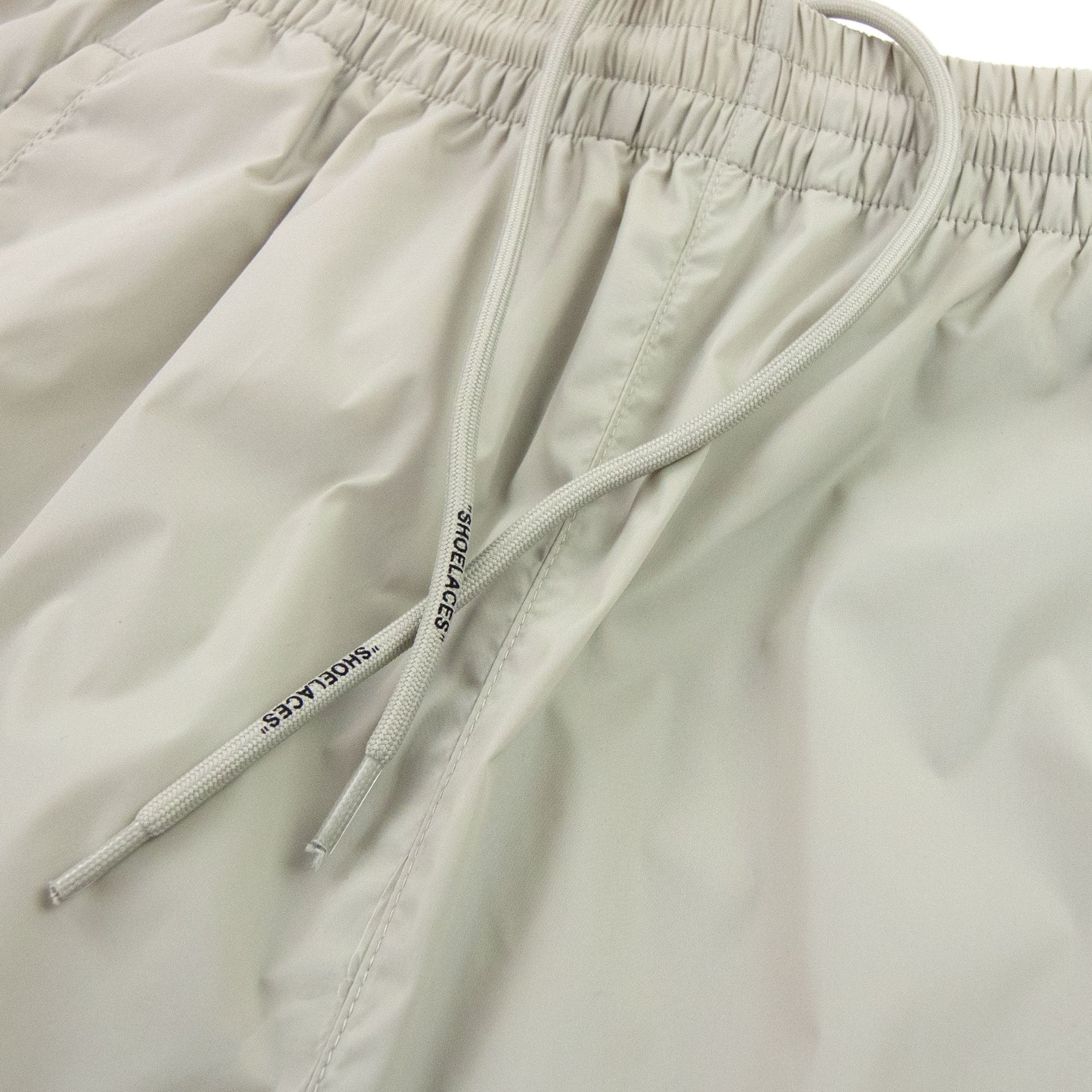 OFF-WHITE DIAG NYLON TRACKPANT ナイロントラックパンツ イージーパンツ オフホワイト OMCJ001F21FAB001 グレー系 M （98195A） Off-White Off White Diag Nylon Track Pants Stone/black - MEN from