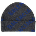 Balenciaga Logo All Over Beanie Dark Grey