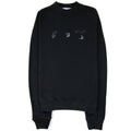 Off White Big Ow Skate Logo Crewneck Sweatshirt Black/white