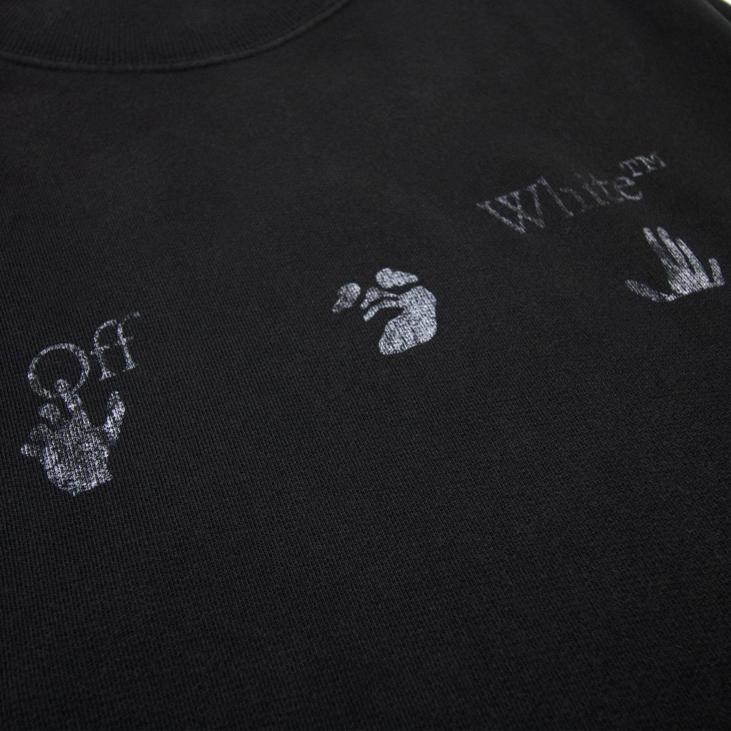 Off White Big Ow Skate Logo Crewneck Sweatshirt Black/white