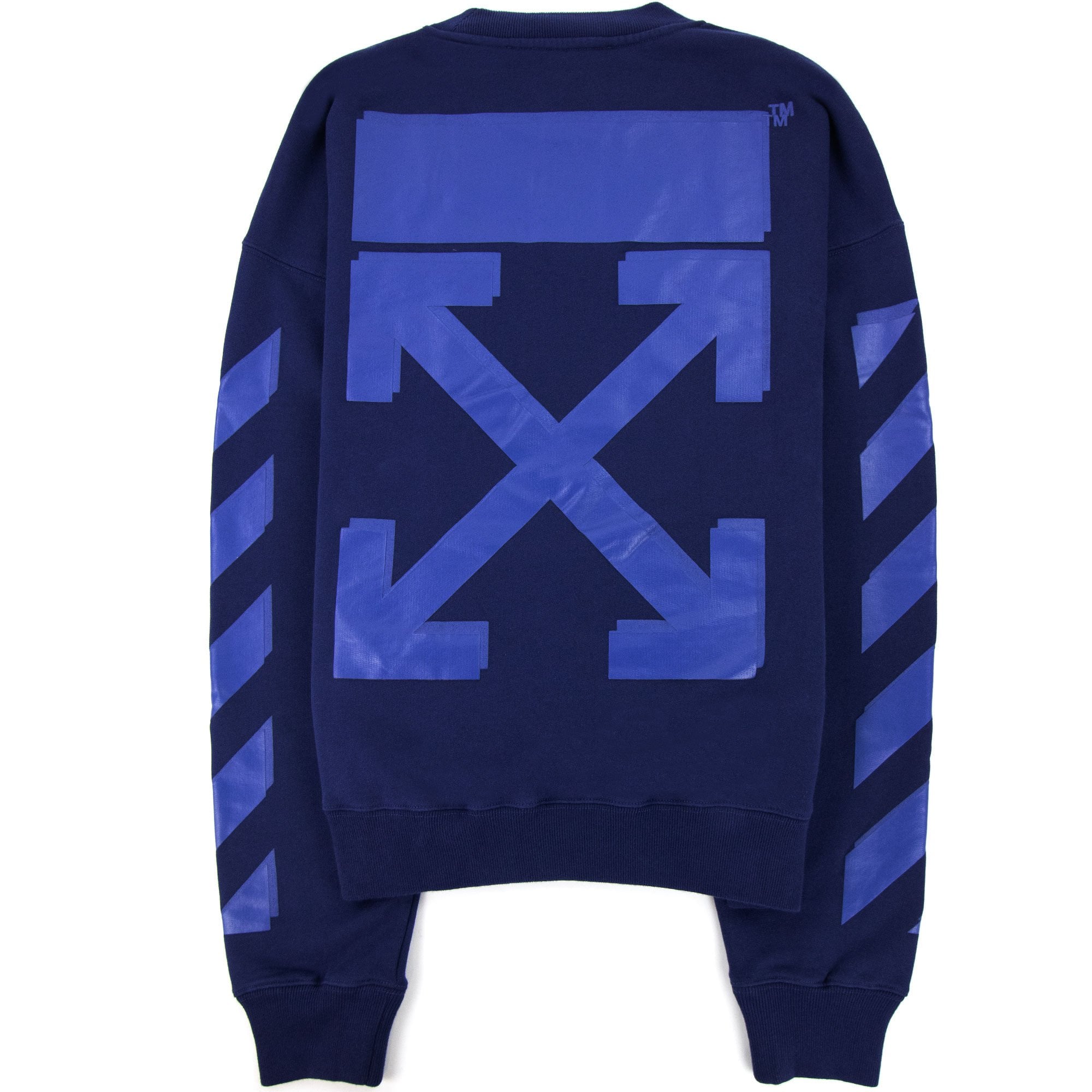 Off White Rubber Arrow Skate Crewneck Sweatshirt Blue