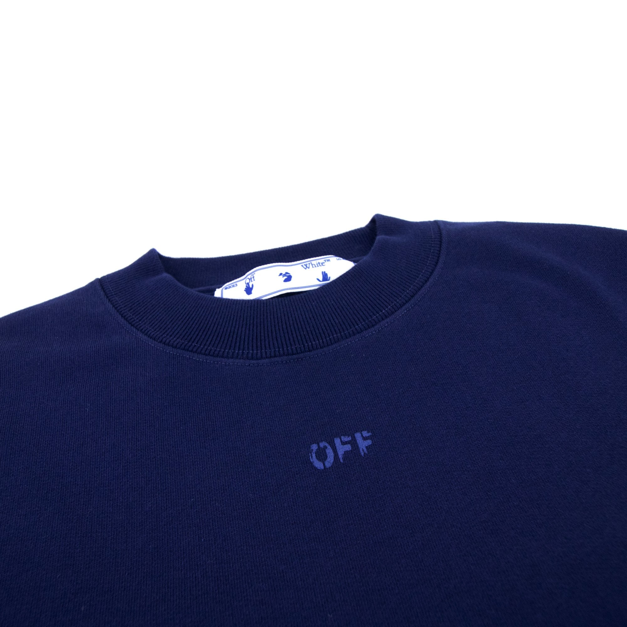 Off White Rubber Arrow Skate Crewneck Sweatshirt Blue