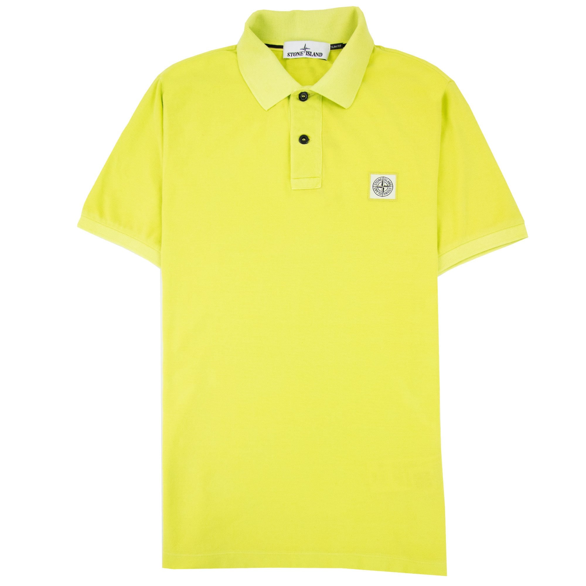 Stone Island Slim Fit Patch Polo Yellow V0051