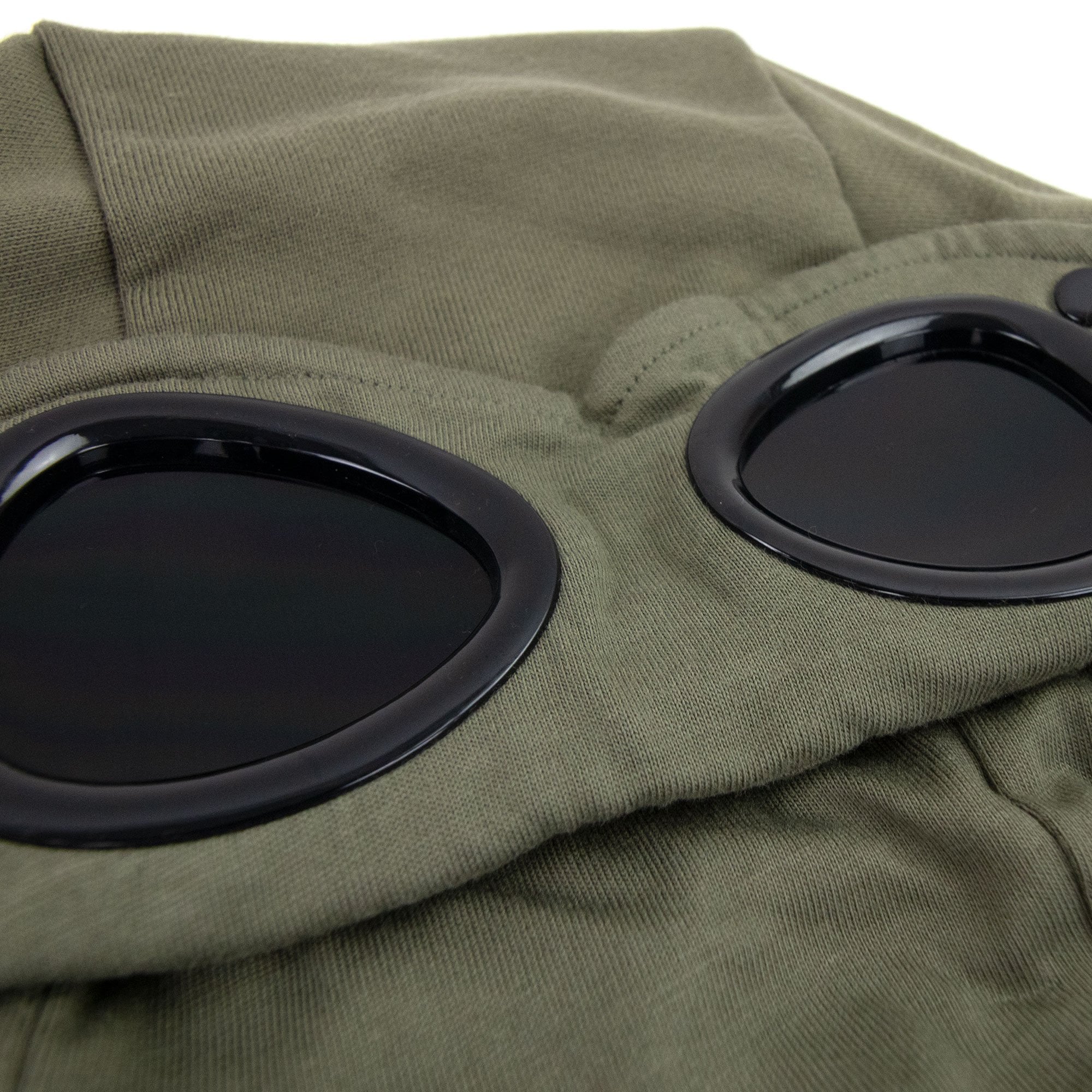 CP Company Diagonal Raised Fleece Full Zip Goggle Hoody Stone Gray 665
