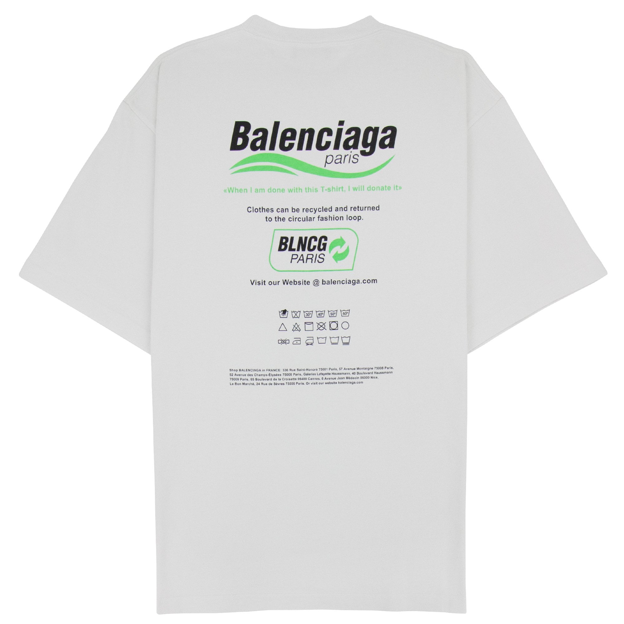 Balenciaga Dry Cleaning Boxy T-shirt White