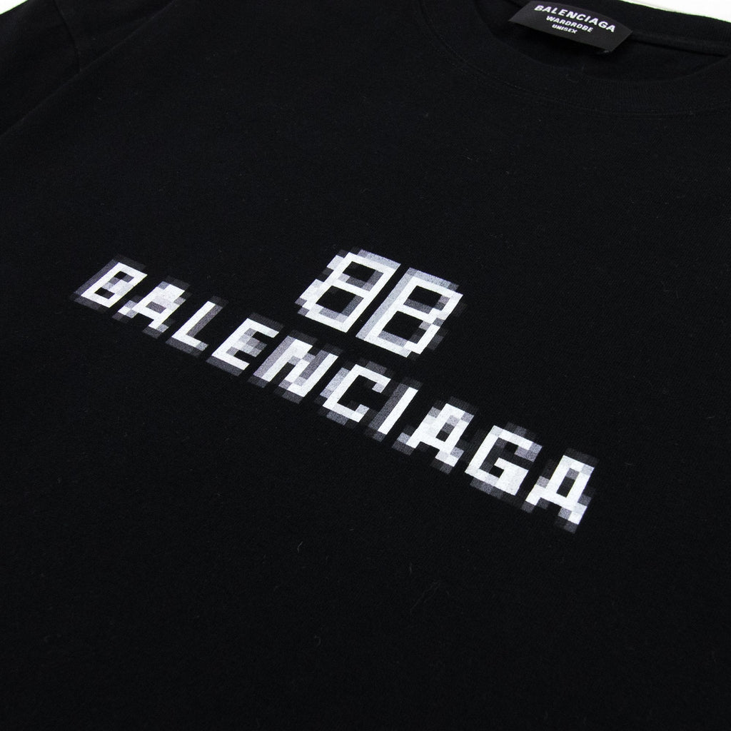 Balenciaga Bb Pixel T-shirt Black
