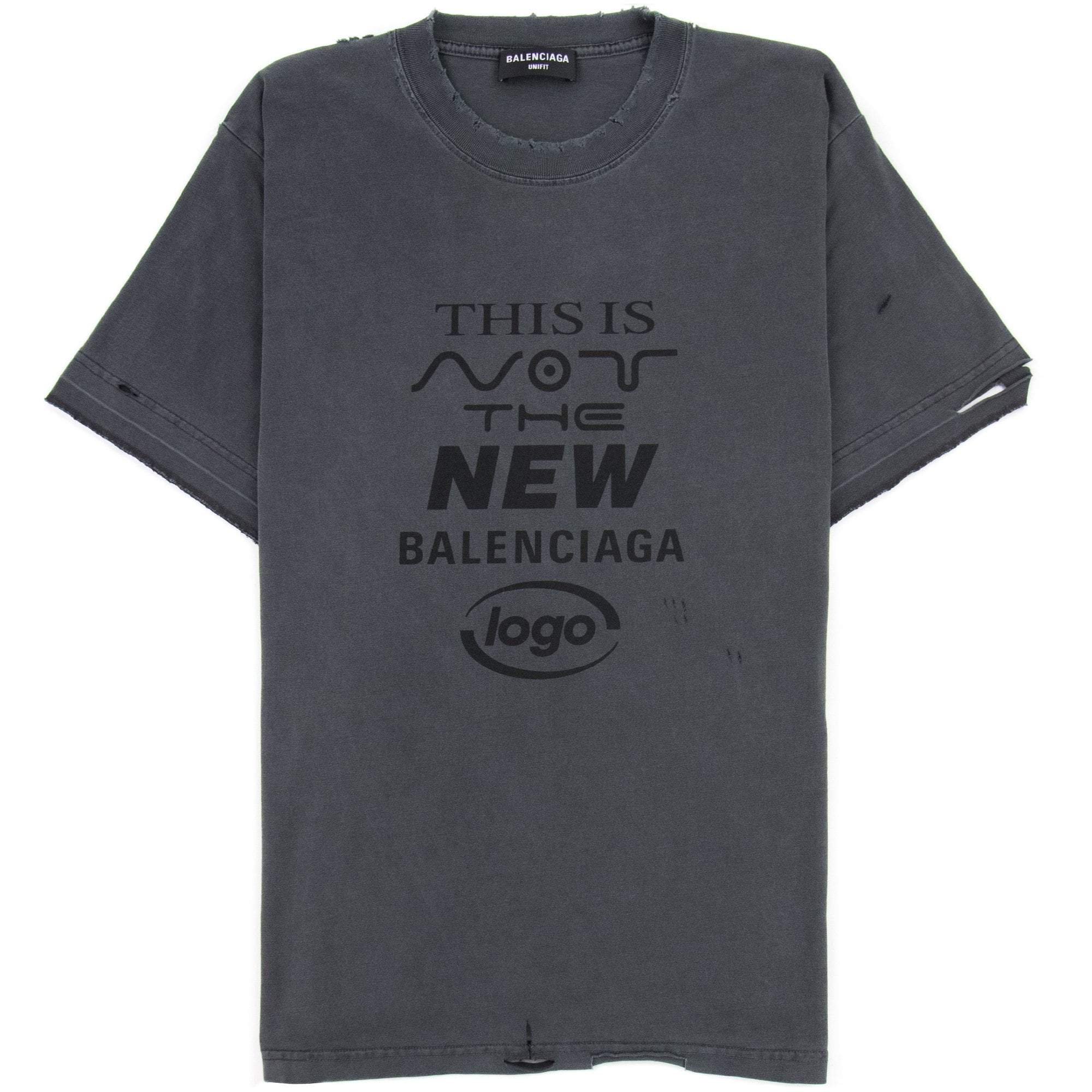 Balenciaga This Is Not The New T-shirt Dark Grey