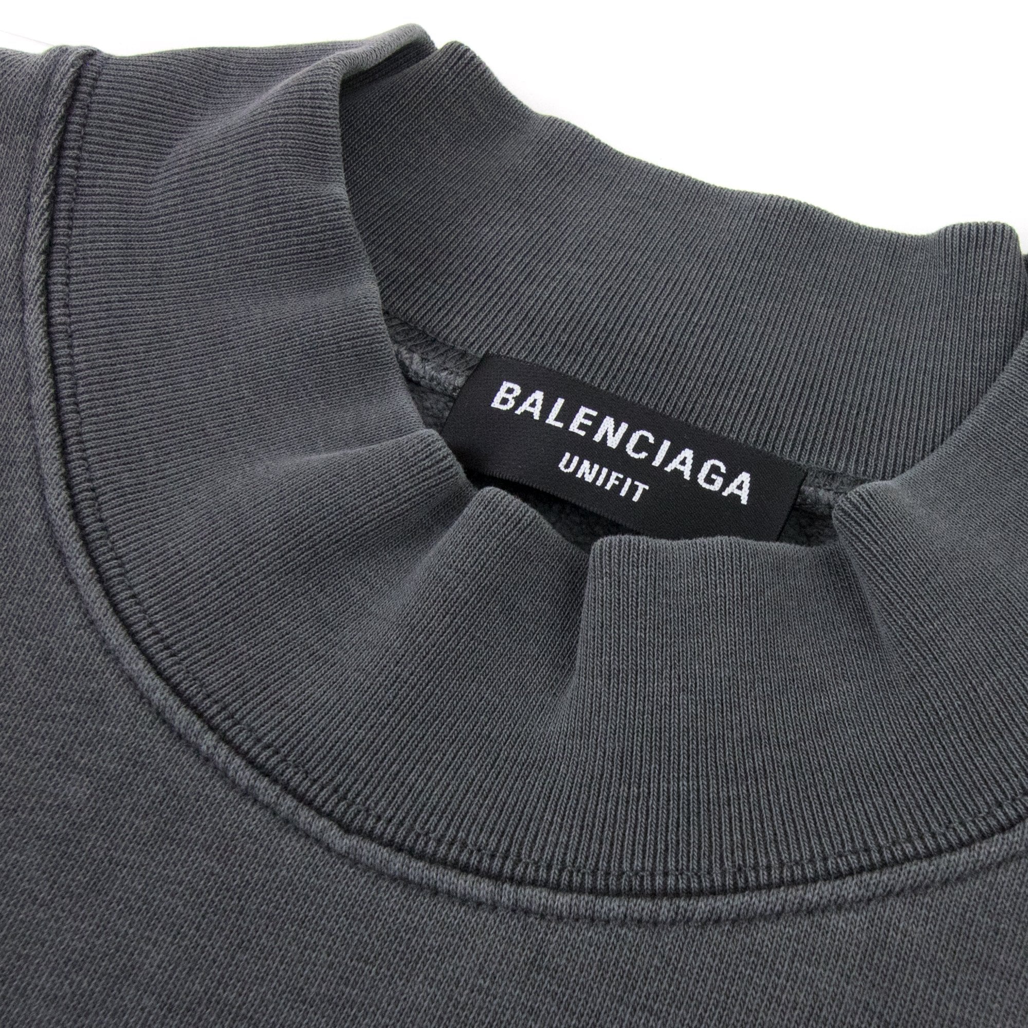 Balenciaga This Is Not The New Logo Sweat Dark Grey
