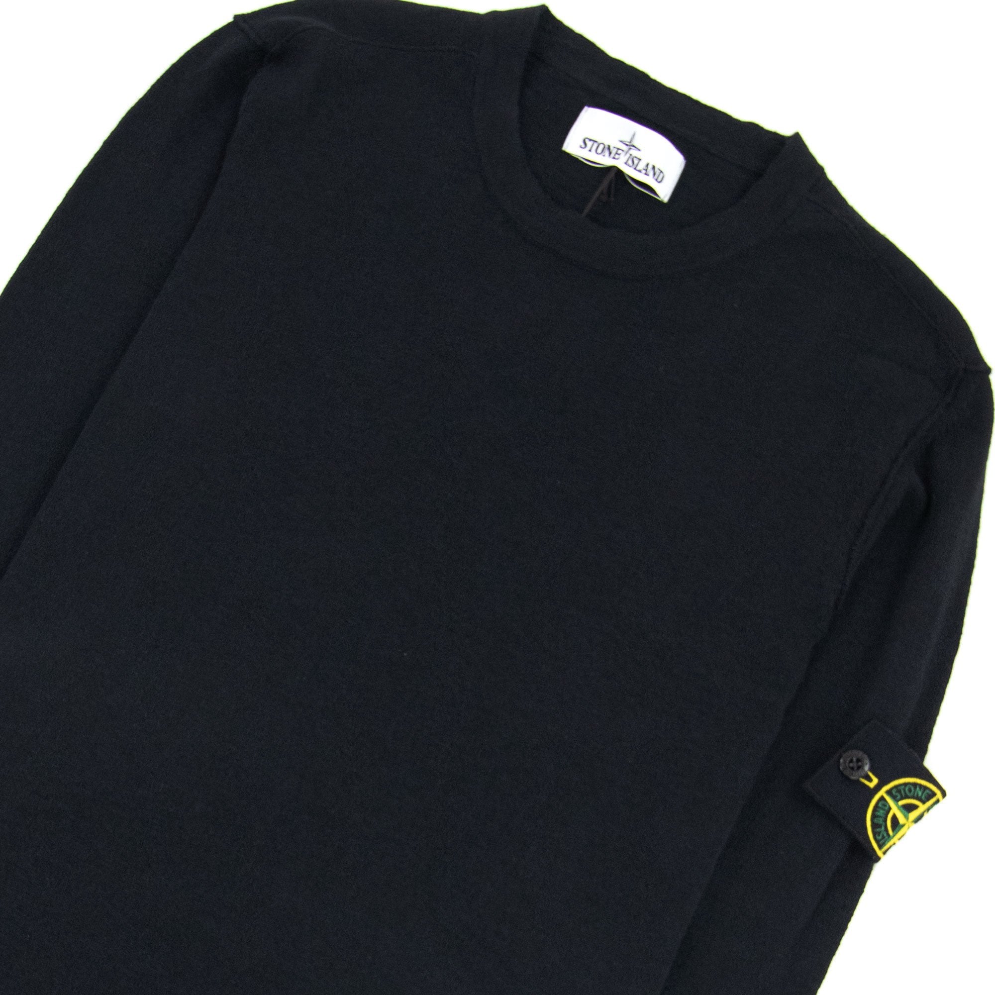 Stone Island 502b0 Fine Knit Sweater Black V0029