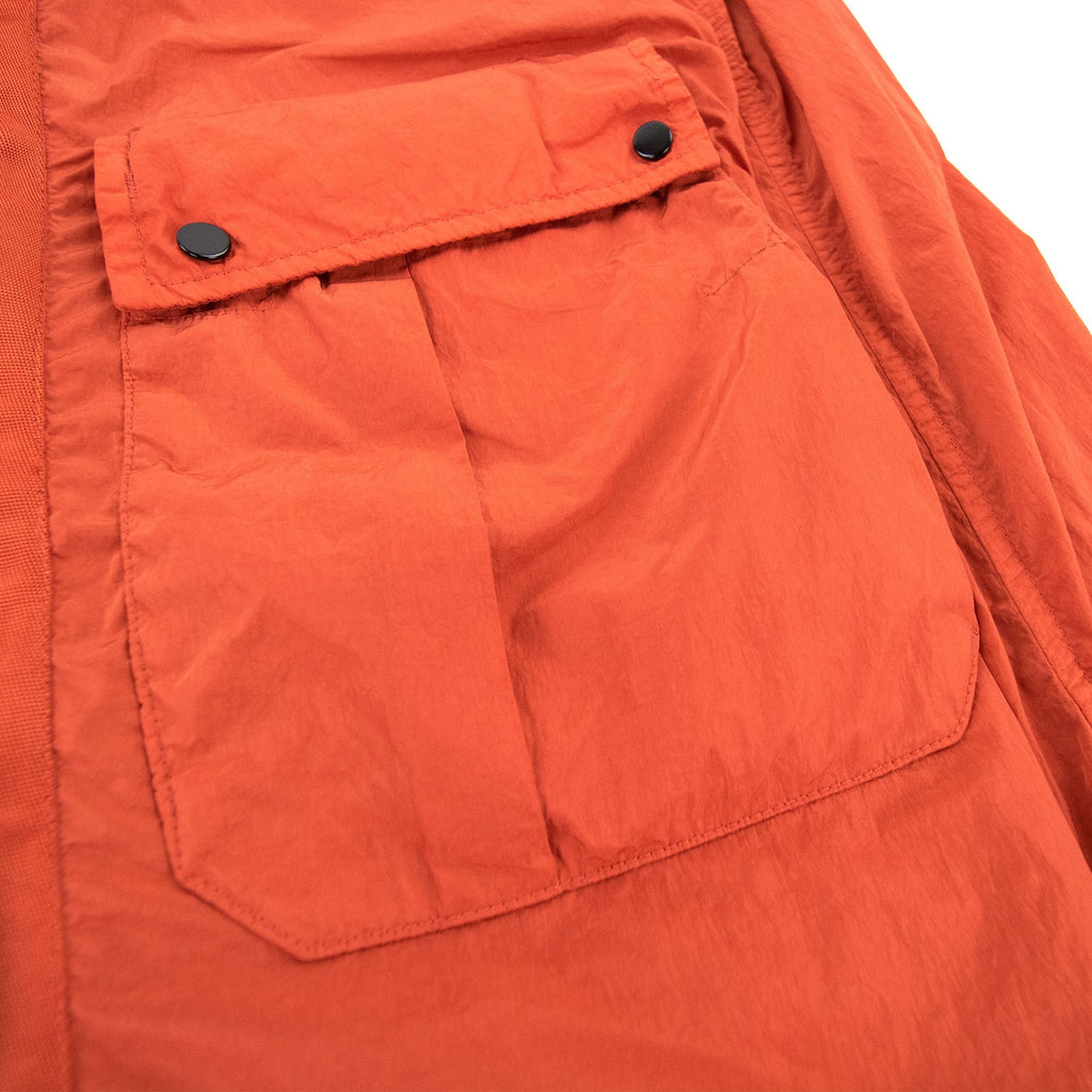 Cp Company Chrome-r Mixed Garment Dyed Goggle Overshirt Orange 468