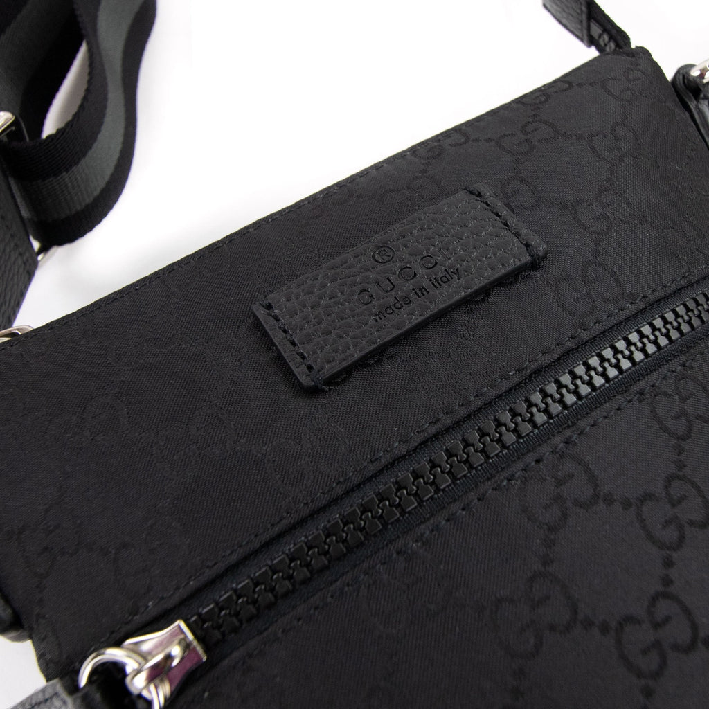Gucci GG Monogram Messenger Bag Black