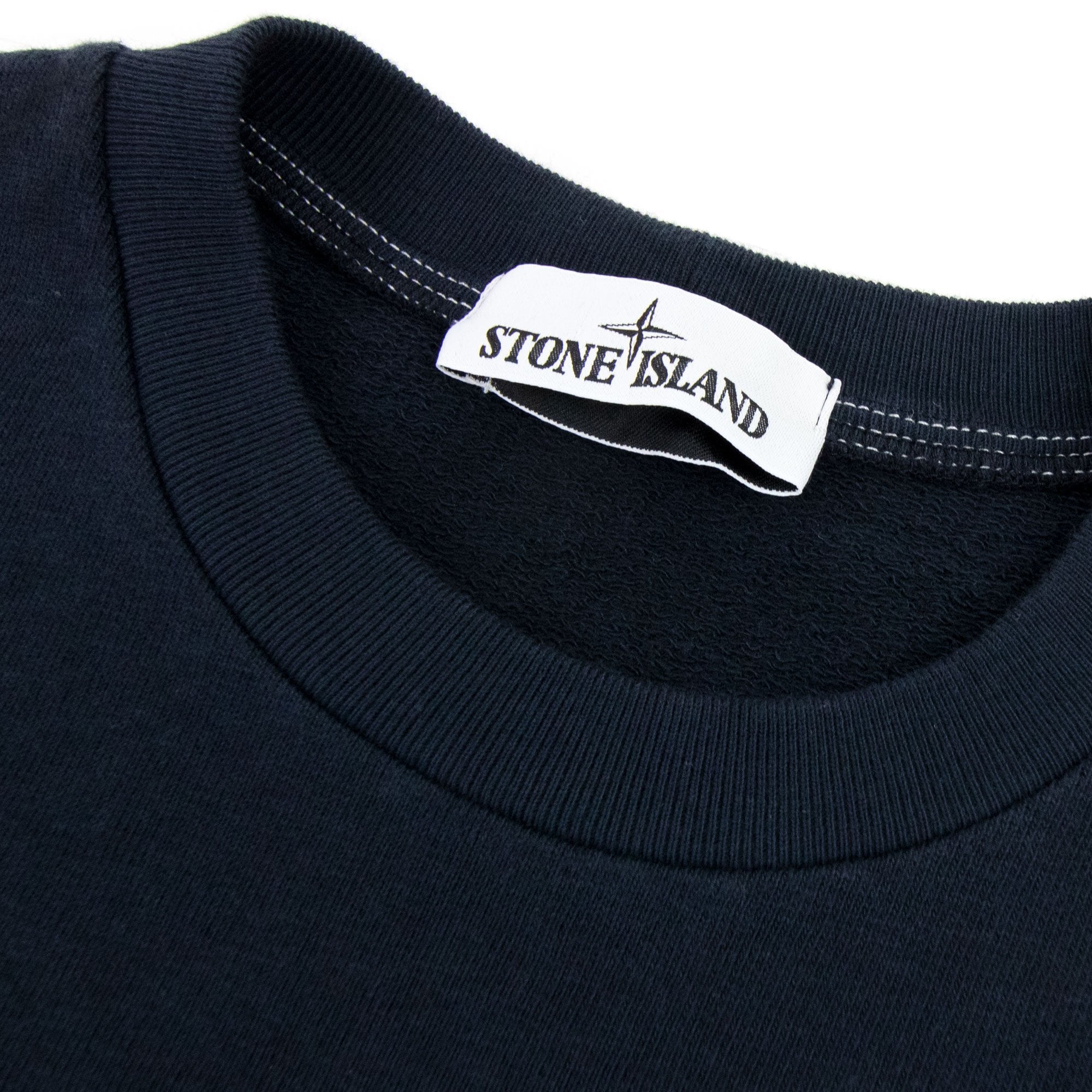 Stone Island Logo Marina Crewneck Sweatshirt Navy V0020