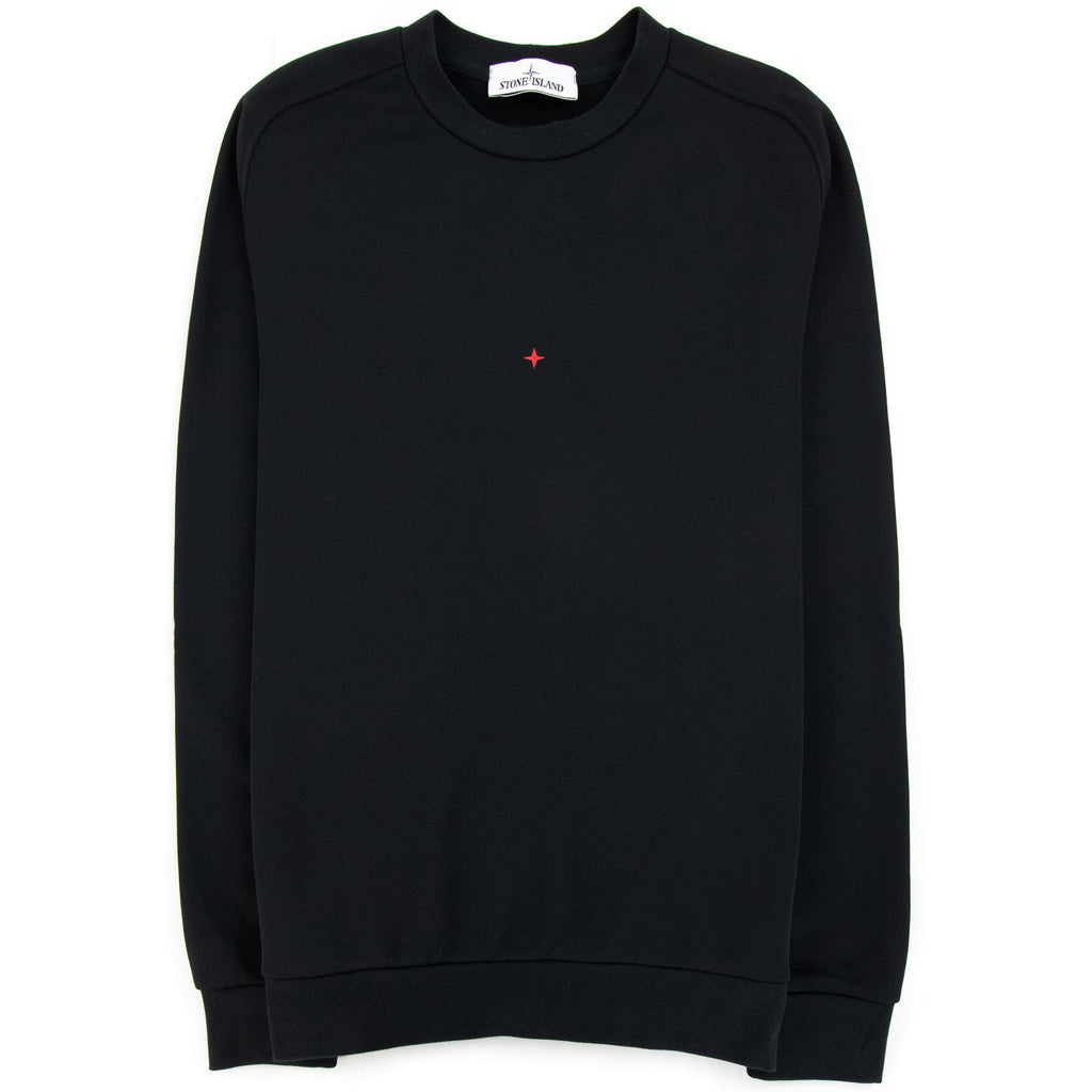 Stone Island Marina Yarn Fleece Crewneck Sweatshirt Black V0029