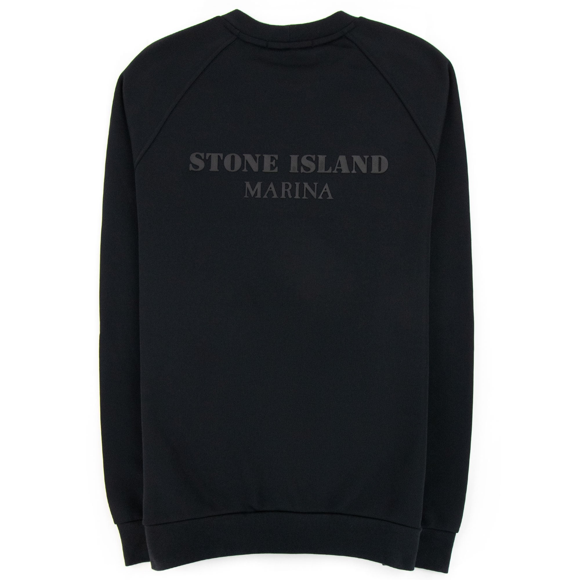 Stone Island Marina Yarn Fleece Crewneck Sweatshirt Black V0029