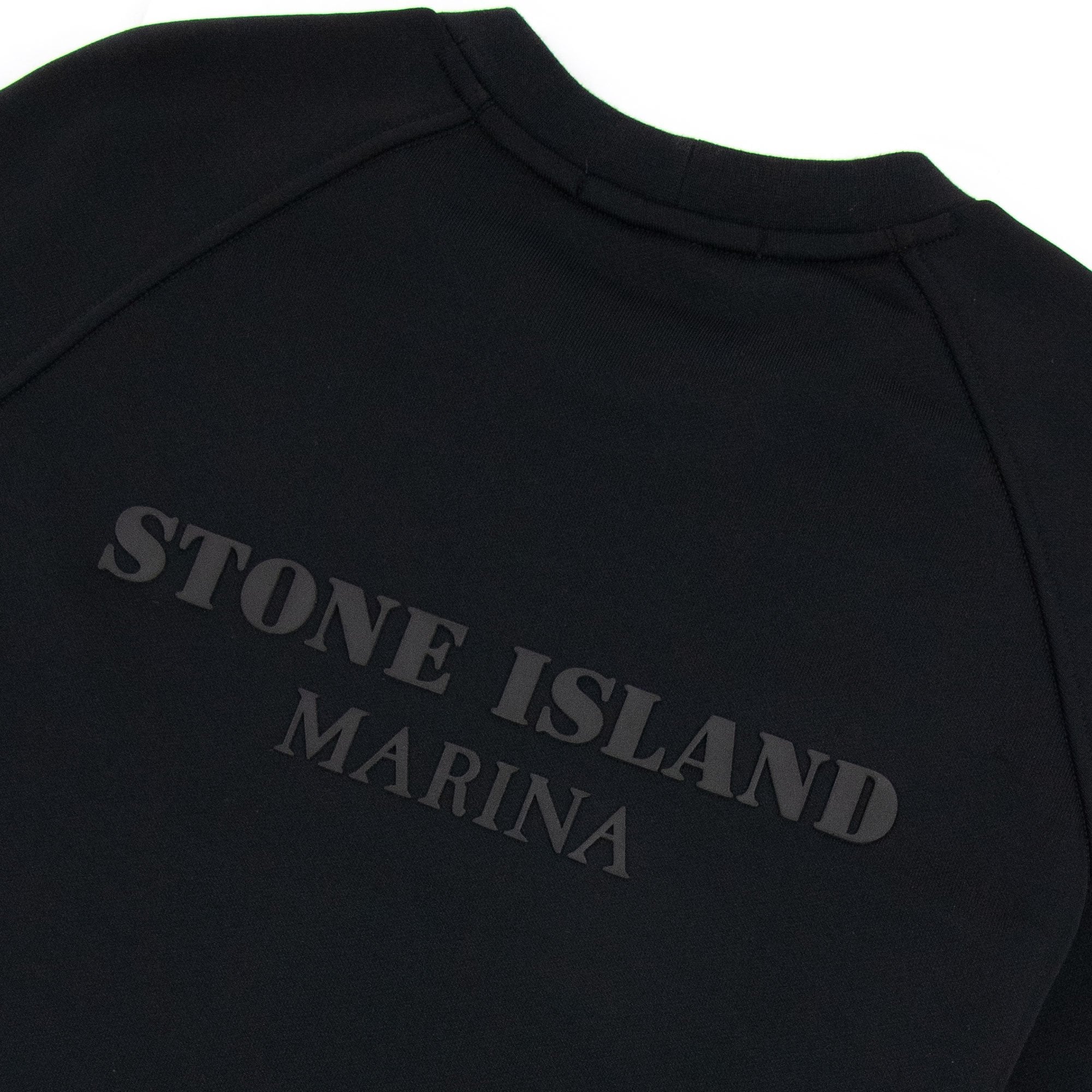 Stone Island Marina Yarn Fleece Crewneck Sweatshirt Black V0029