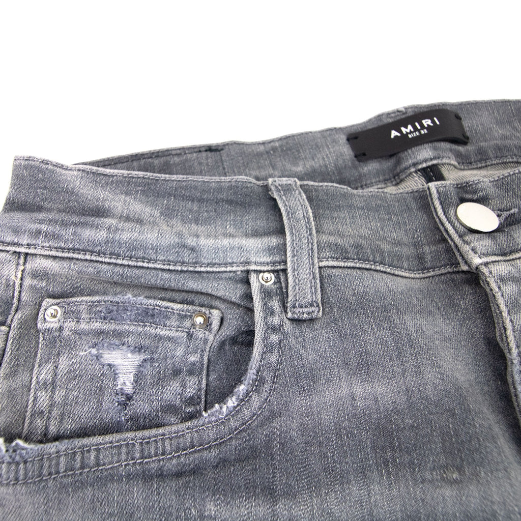 Amiri Mx1 Leather Playboy Jean Grey