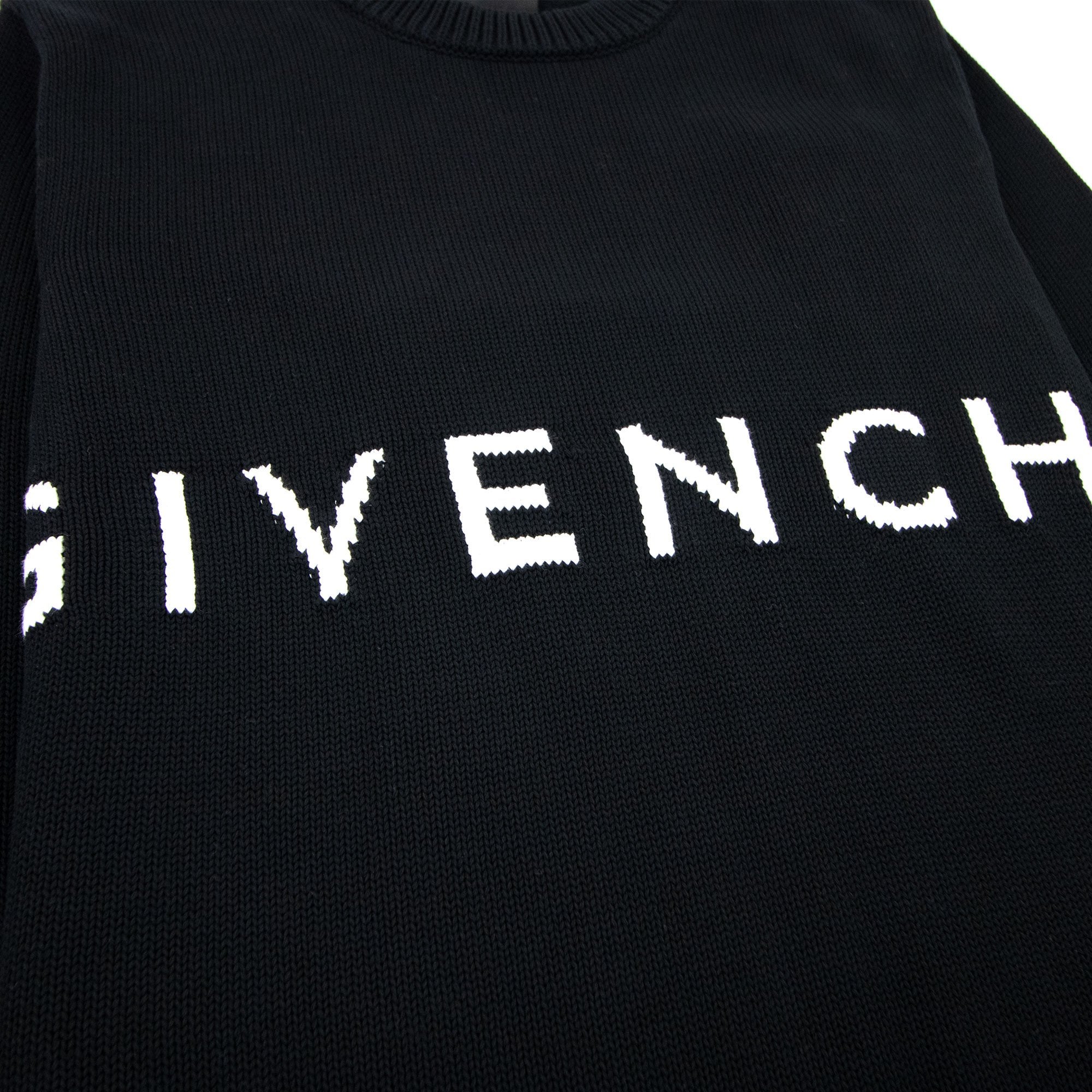 Givenchy 4G Cotton Knit Sweater Black