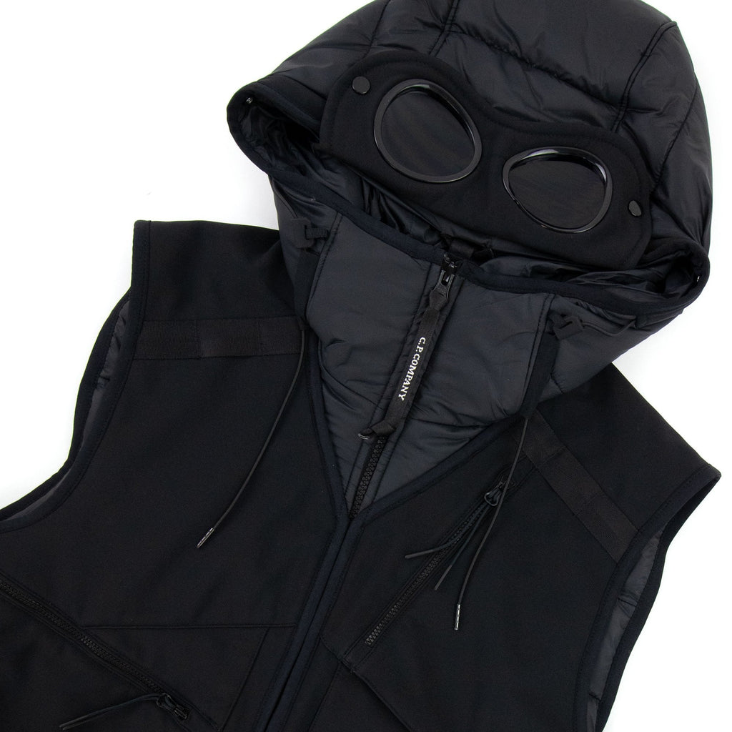 Cp Company Shell Mixed Goggle Gilet Black 999