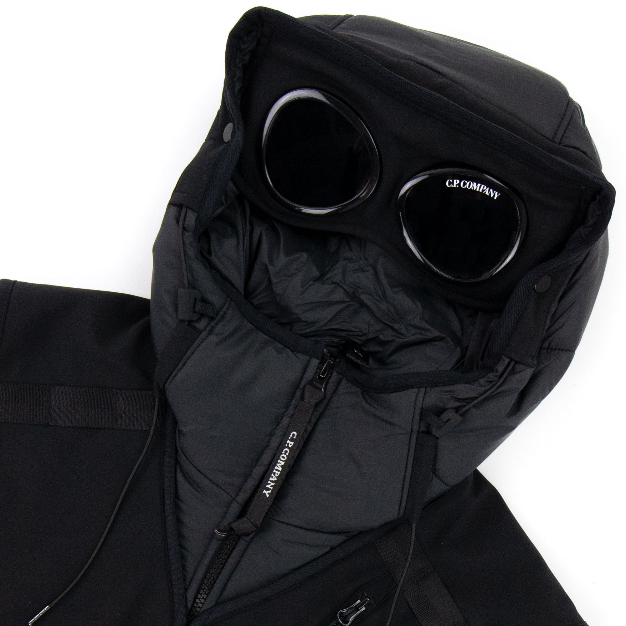 Cp Company Shell Mixed Goggle Gilet Black 999