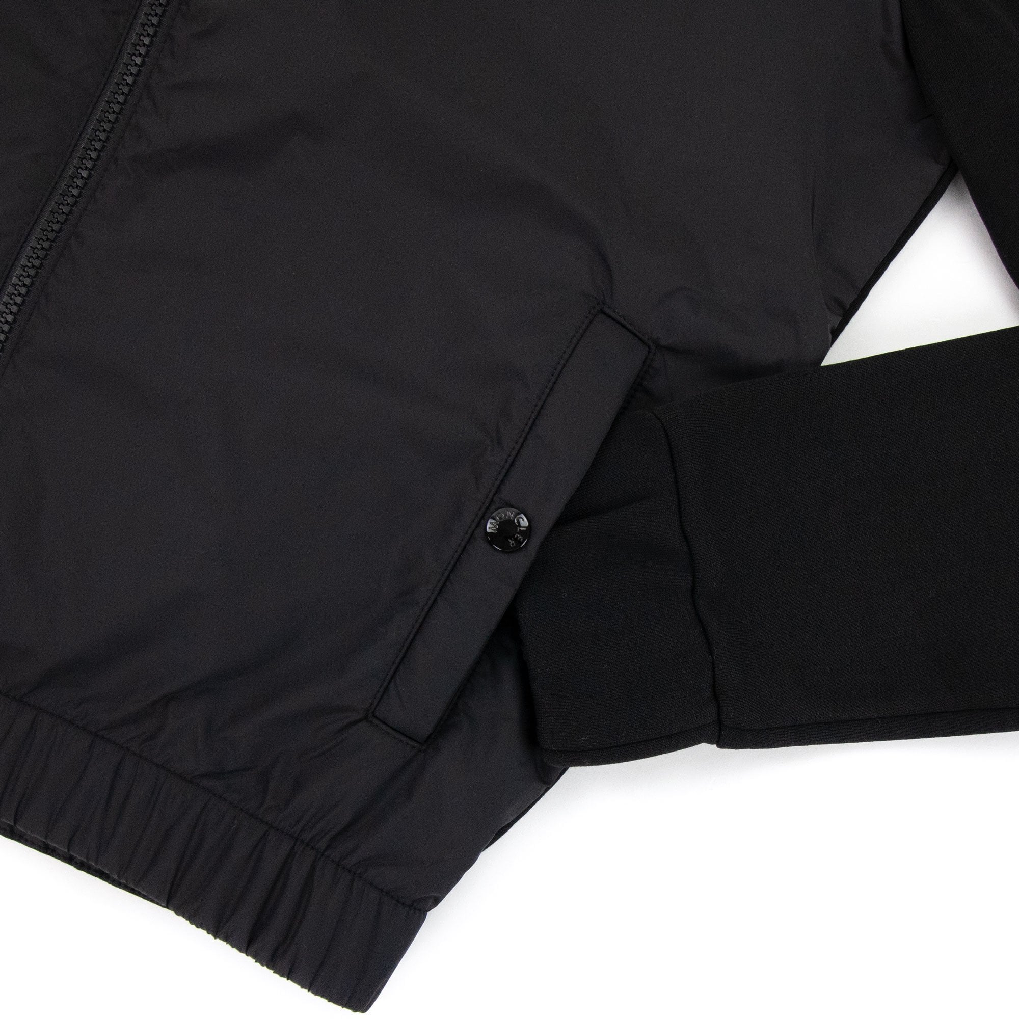 Moncler Maglia Cardigan Arm Logo Black