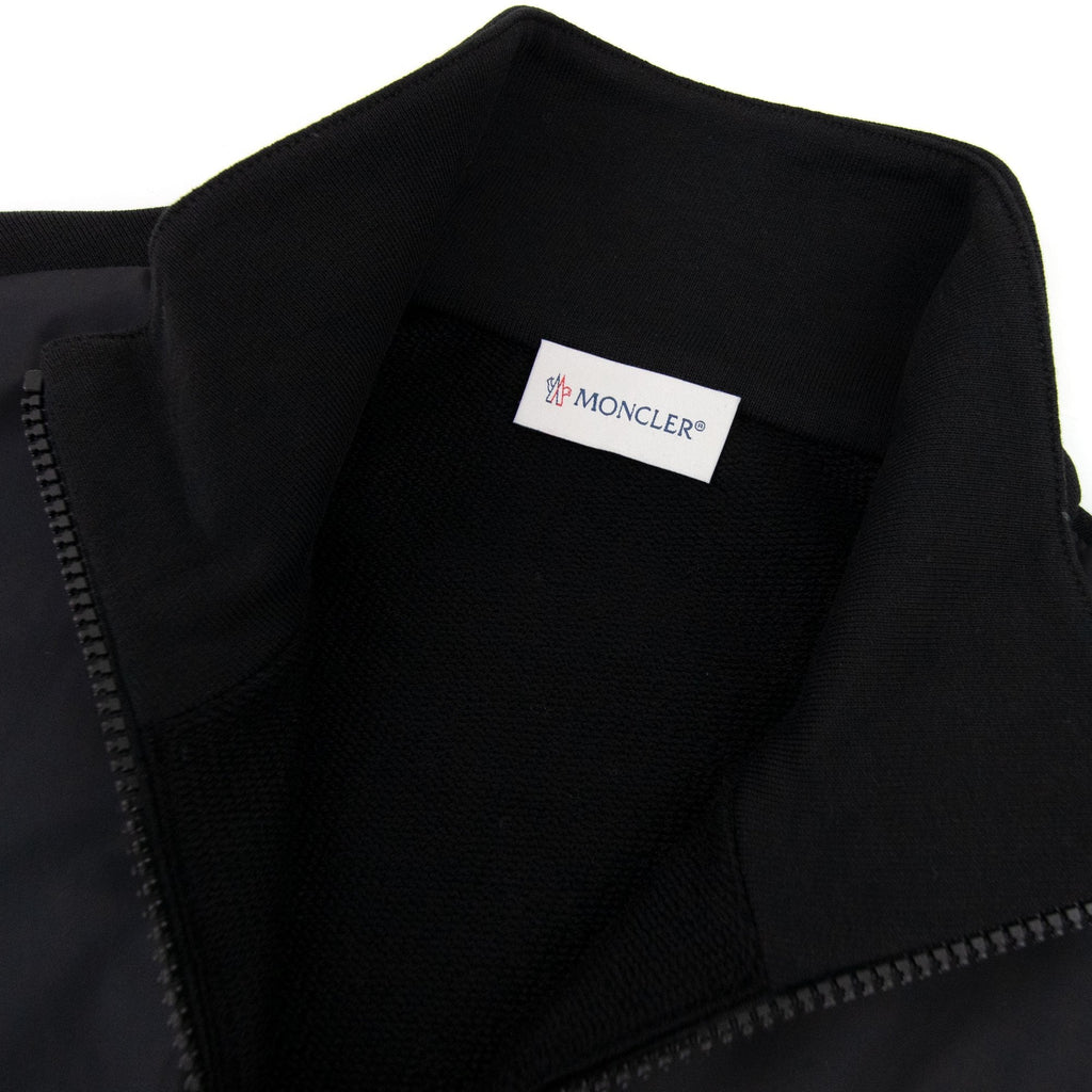 Moncler Maglia Cardigan Arm Logo Black