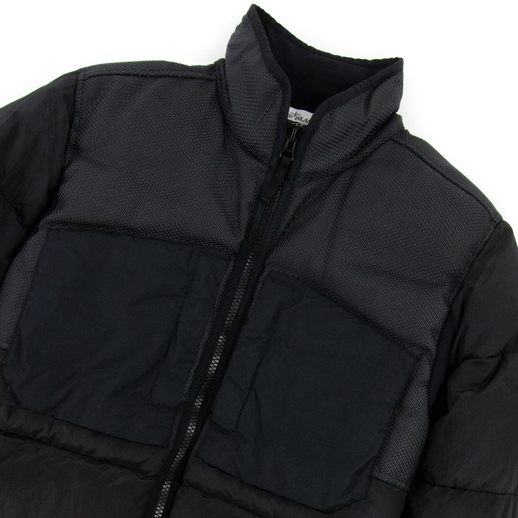 Stone Island 42840 Modified Panama 6/3 Ht Nylon Mix Down Tc Jac Black V0029