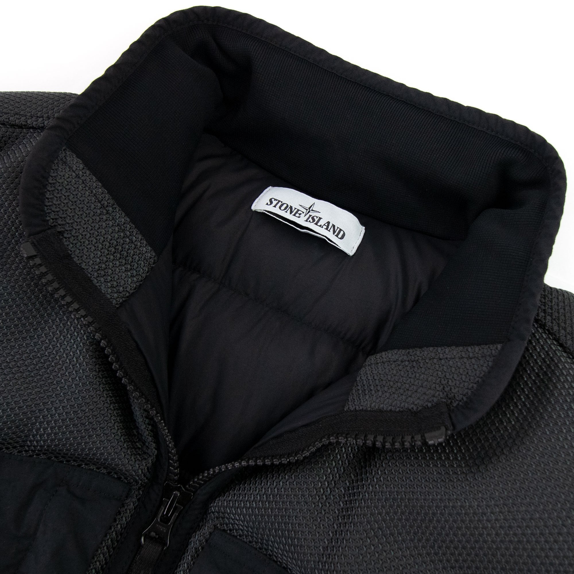 Stone Island 42840 Modified Panama 6/3 Ht Nylon Mix Down Tc Jac Black V0029