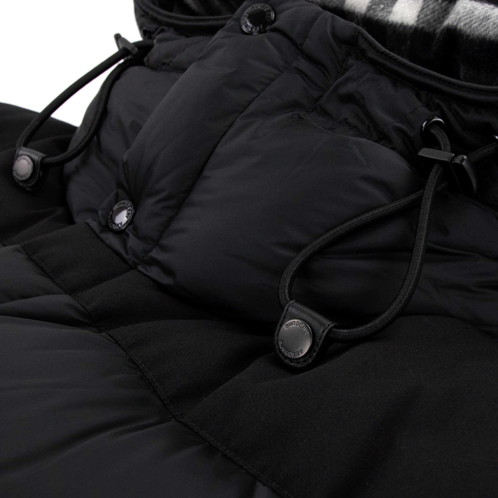 Burberry Detachable Sleeve Hooded Puffer Jacket Black