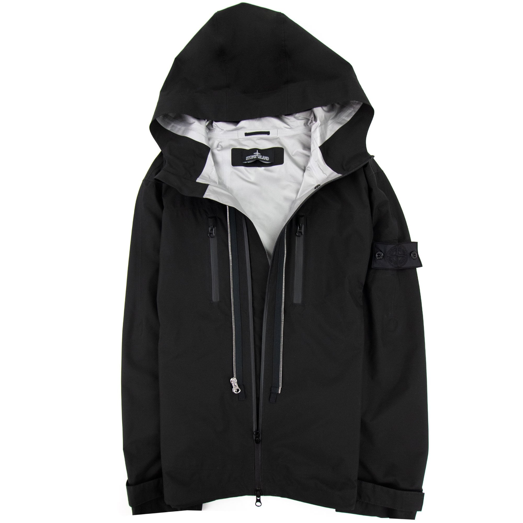 Stone Island 40501 Twin Zip Shell Jacket Black V0029