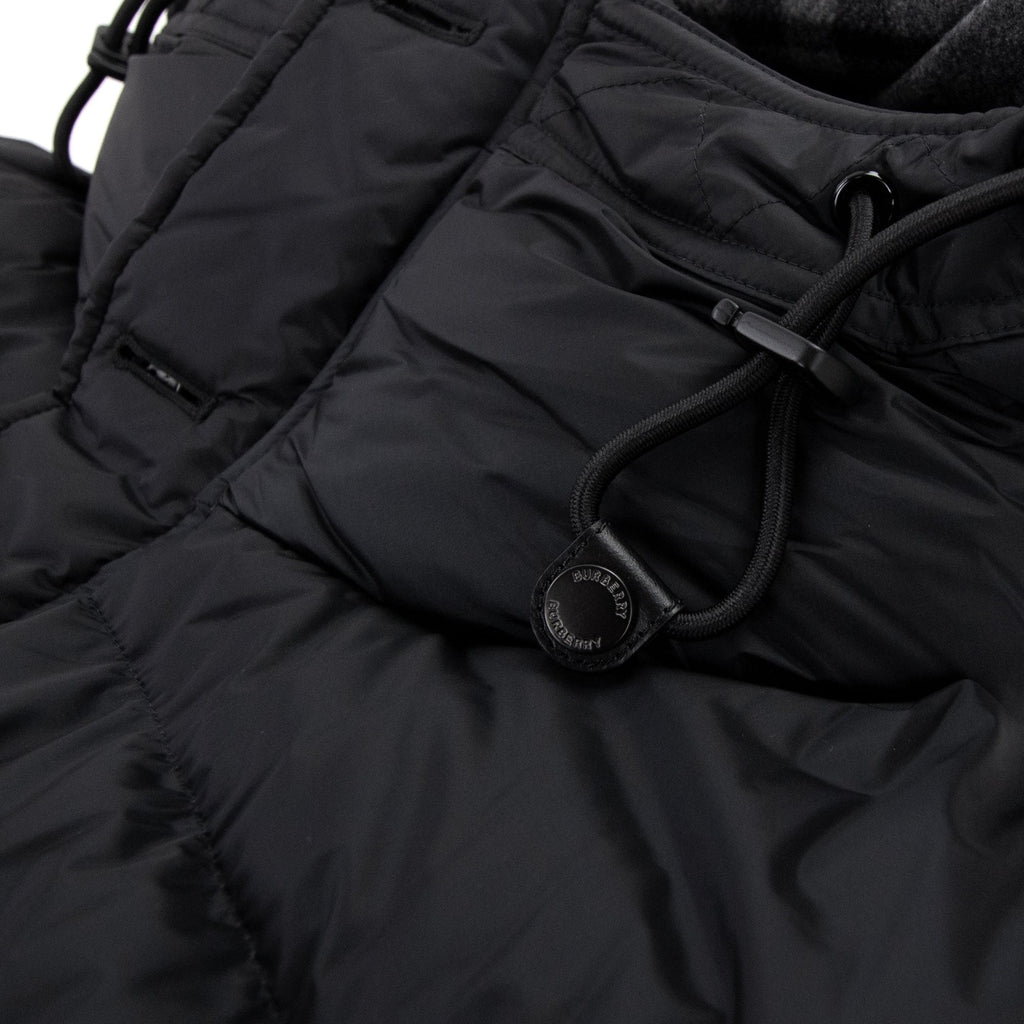 Burberry Logo Detail Hooded Puffer Coat Black