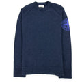 Stone Island Embroidered Logo Knitted Sweatshirt Navy V0020