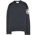 Stone Island Embroidered Logo Knitted Sweatshirt Dark Grey V0065