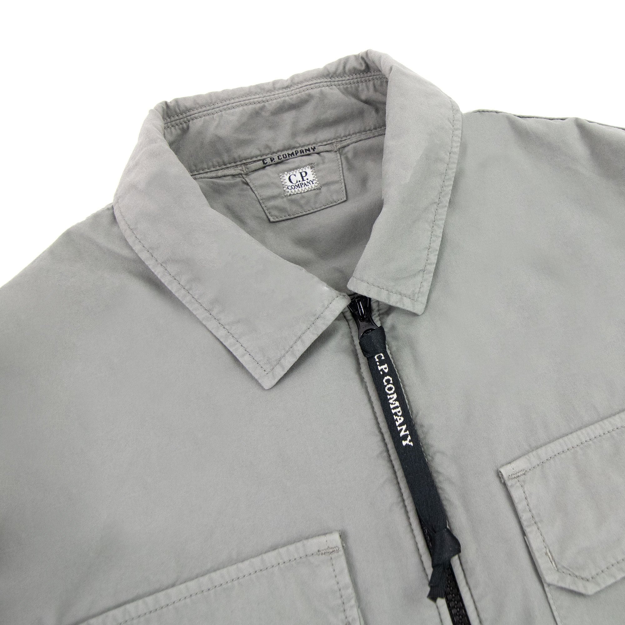 Cp Company Gabardine Zipped Shirt Green 917