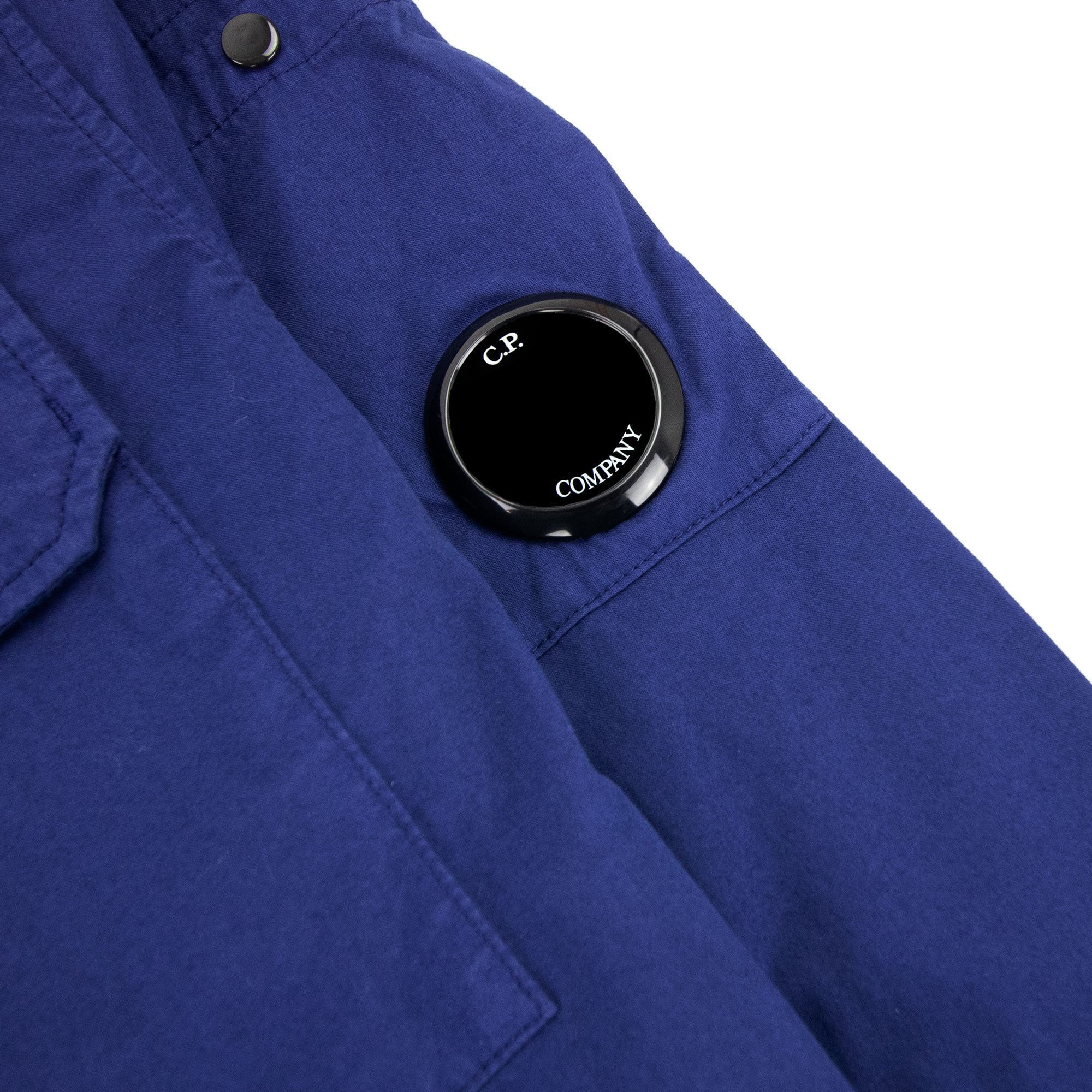 Cp Company Gabardine Zipped Shirt Blue 878