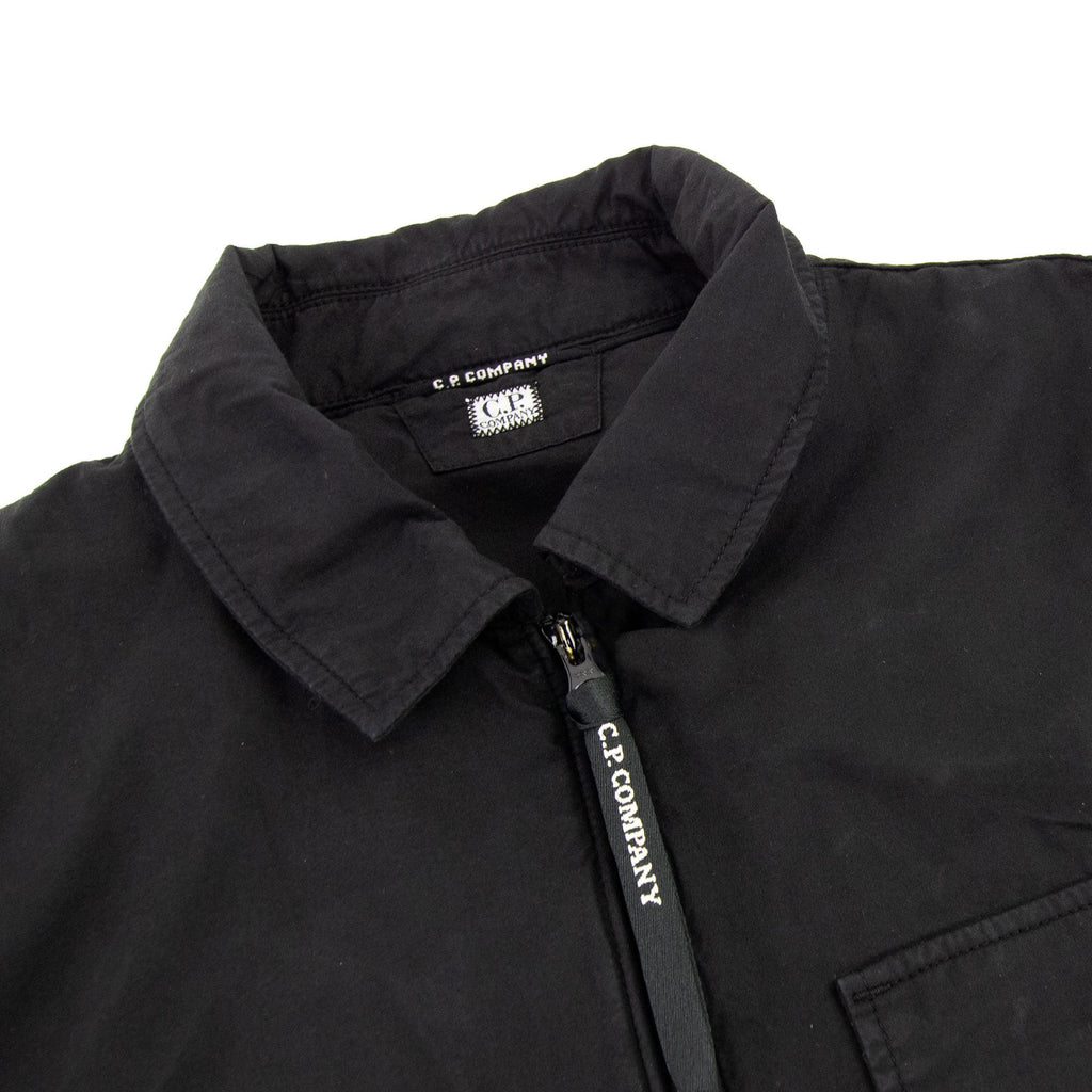 Cp Company Gabardine Zipped Shirt Black 999
