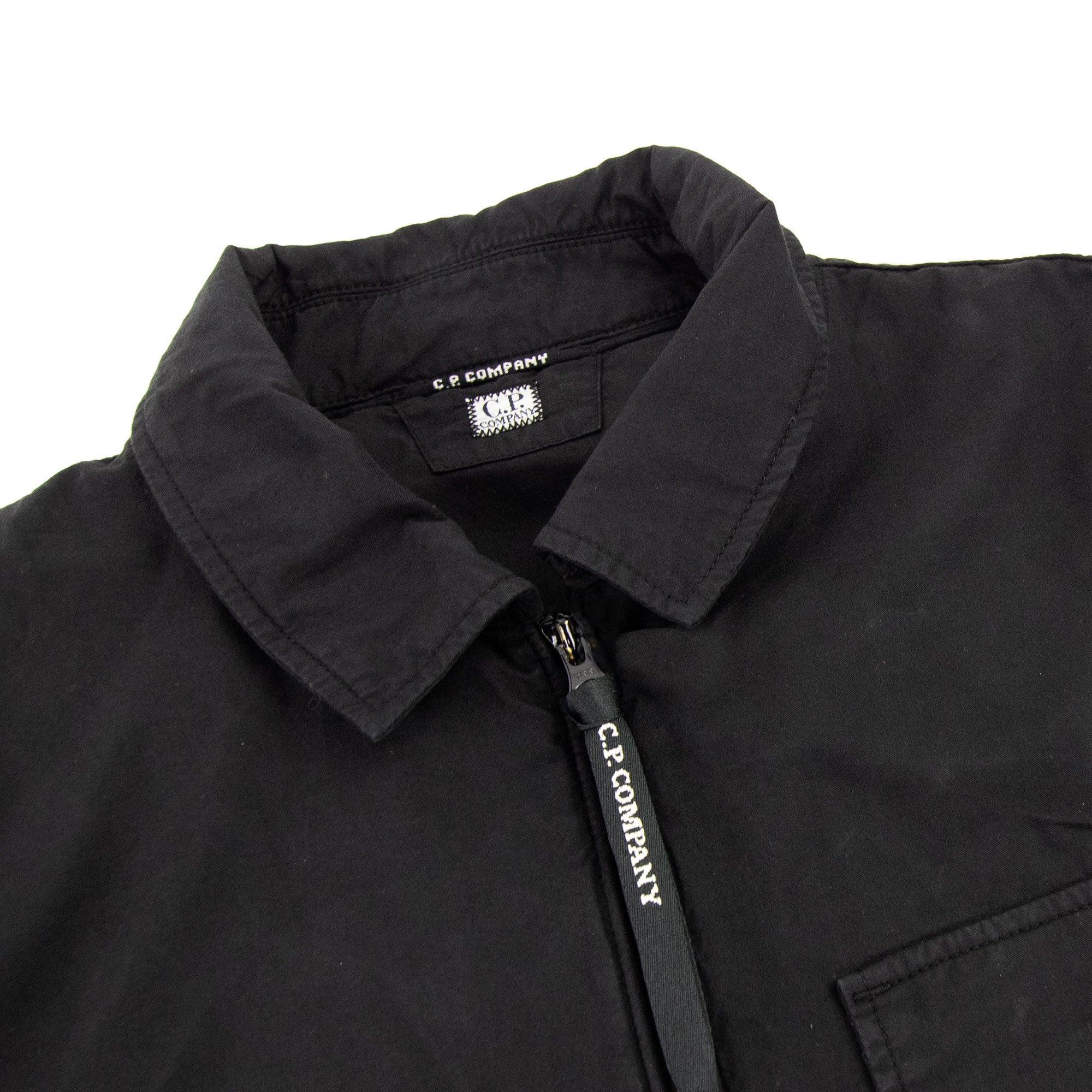 Cp Company Gabardine Zipped Shirt Black 999