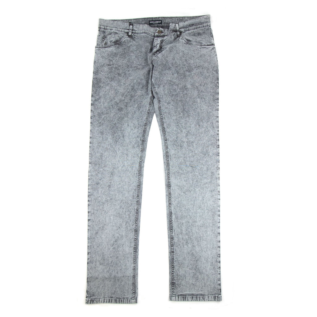 Dolce & Gabbana 14 Logo Plaque 5 Pocket Jeans Light Grey