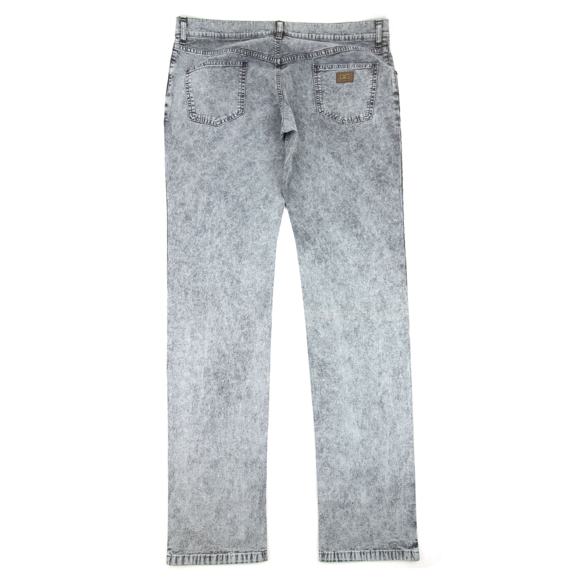 Dolce & Gabbana 14 Logo Plaque 5 Pocket Jeans Light Grey