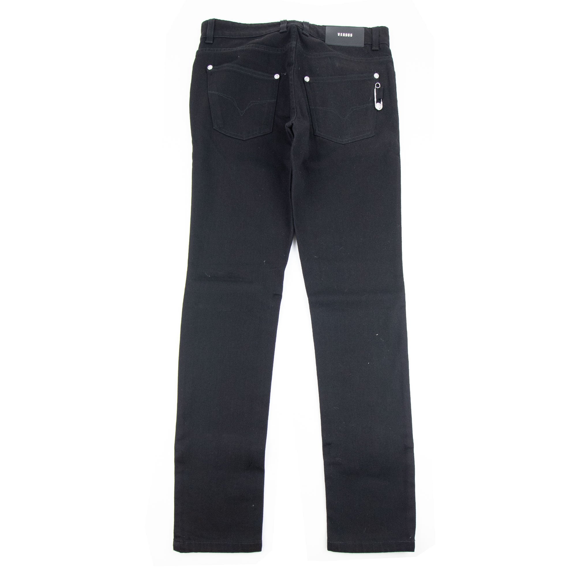 Versace Versus Safety Pin Denim Jeans Black