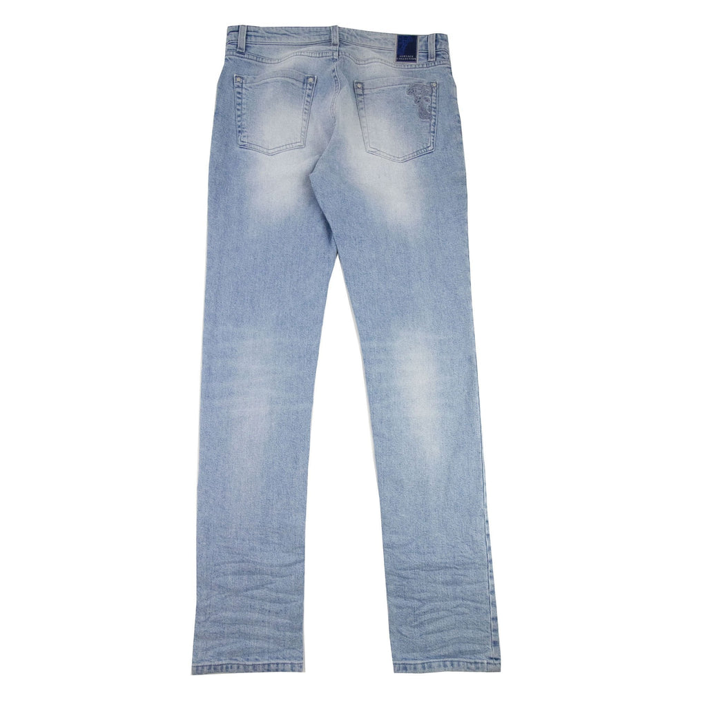 Versace Collection Slim Fit 5 Pocket Jeans Light Denim