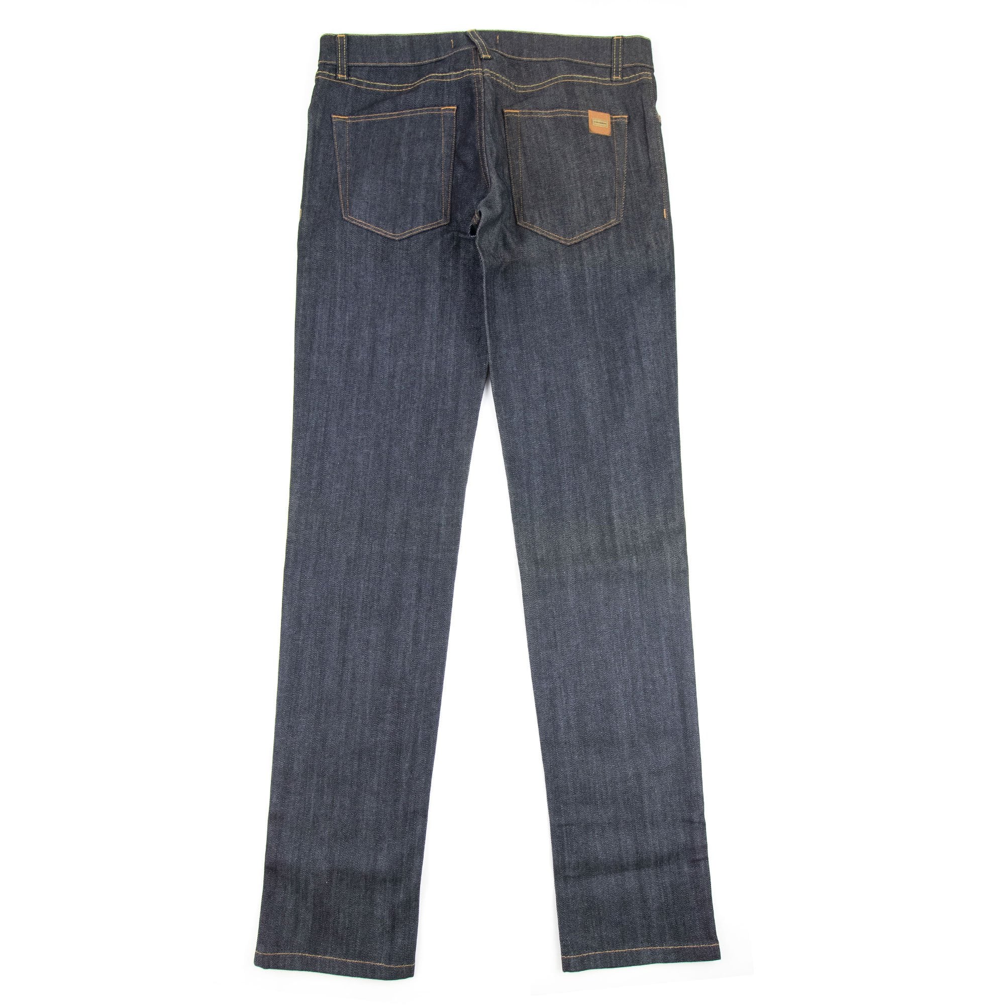 Dolce & Gabbana 14 Logo Plaque Gold Stitch Jeans Black/denim