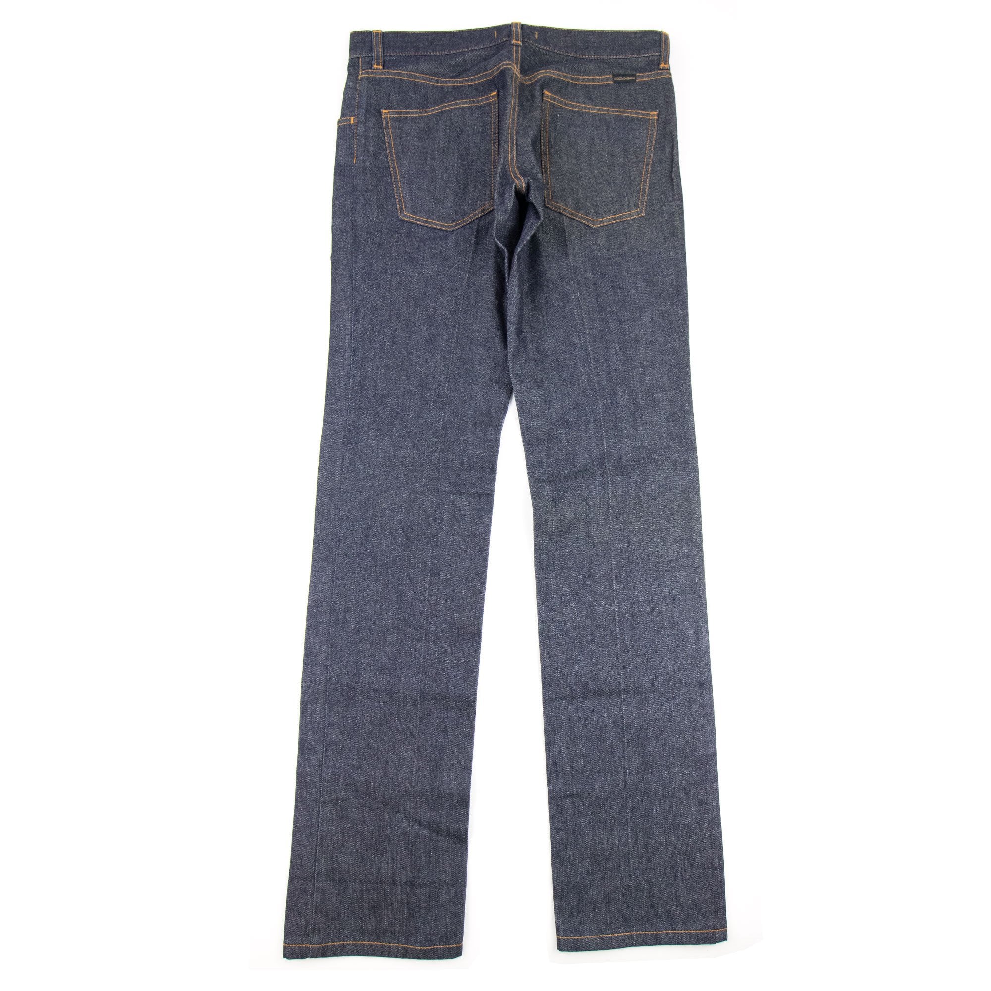 Dolce & Gabbana 14 Gold Stitch Straight Leg Jeans Dark Grey