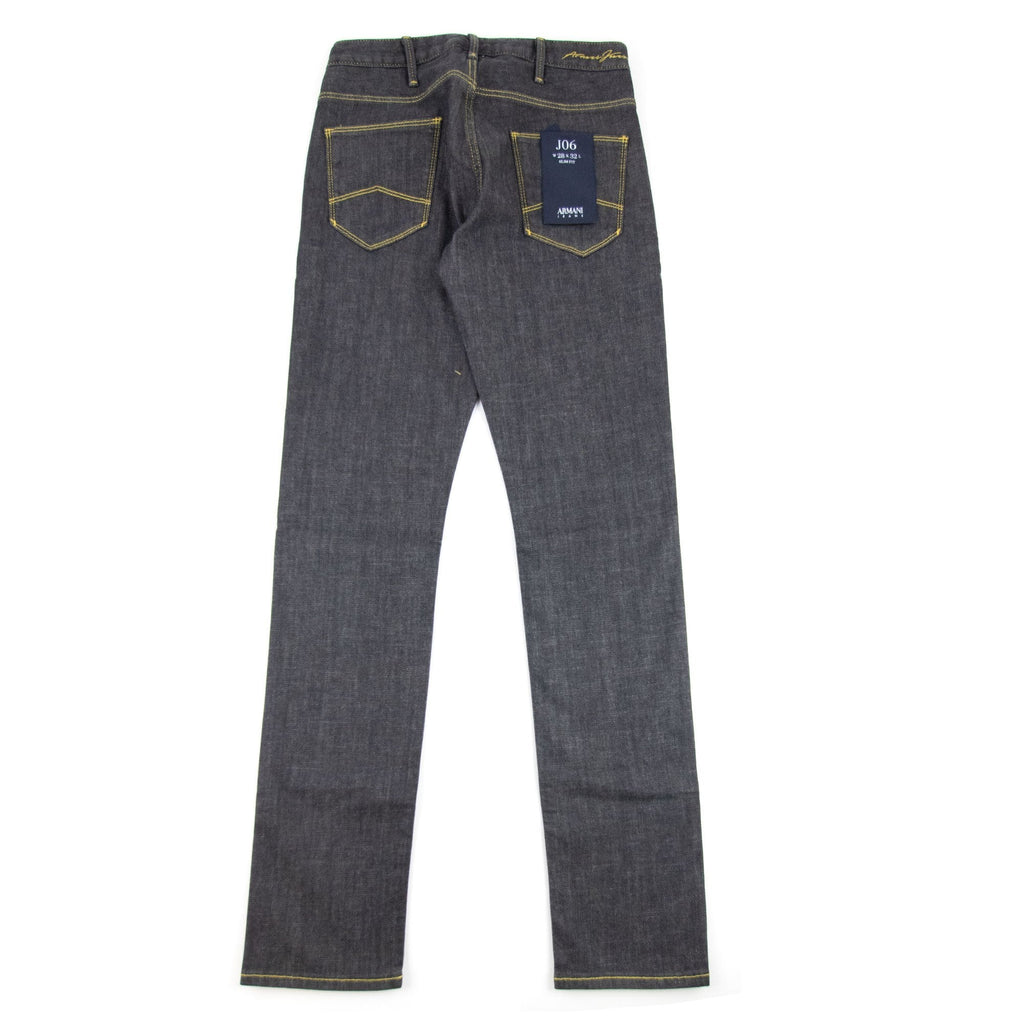 Armani Jeans J06 Gold Stitch Slim Fit Jeans Nero