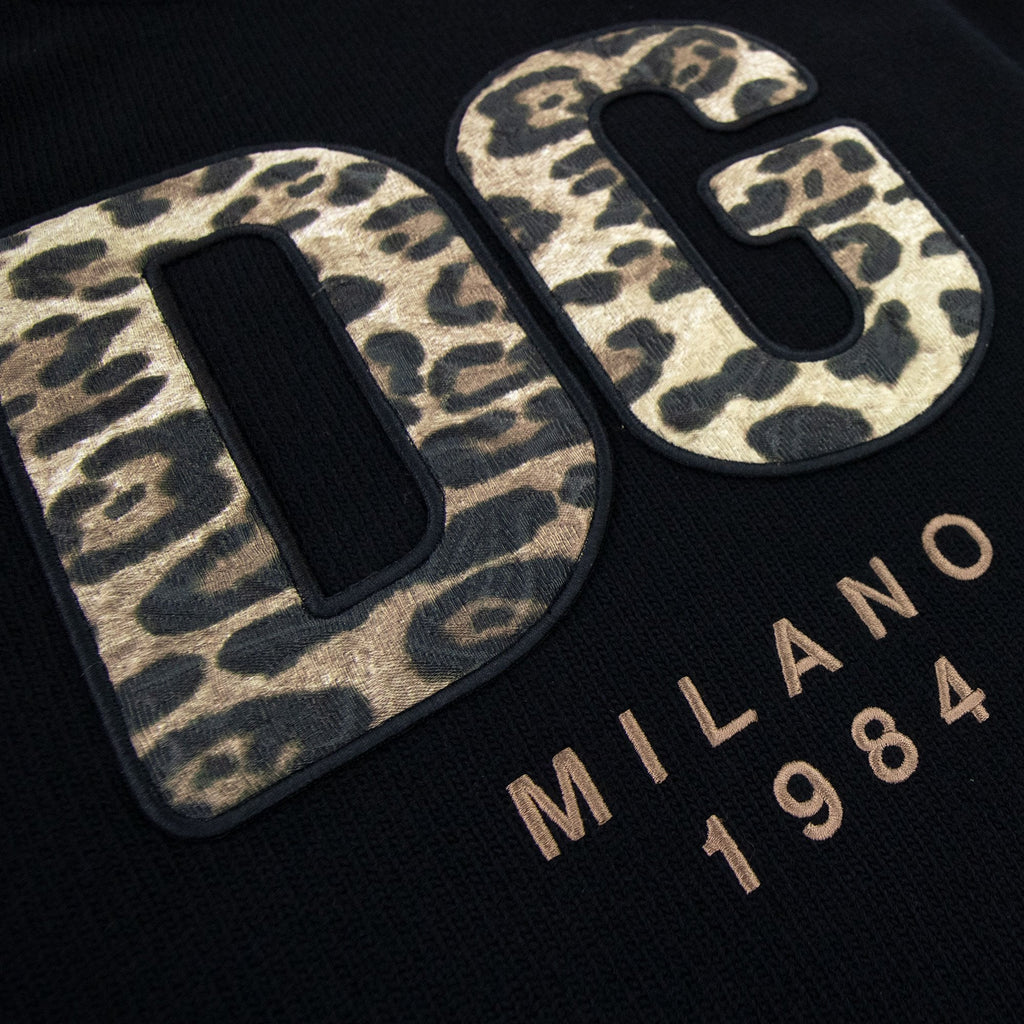 Dolce & Gabbana Embroidered Dg Milano Patch Logo Wool Sweatshirt