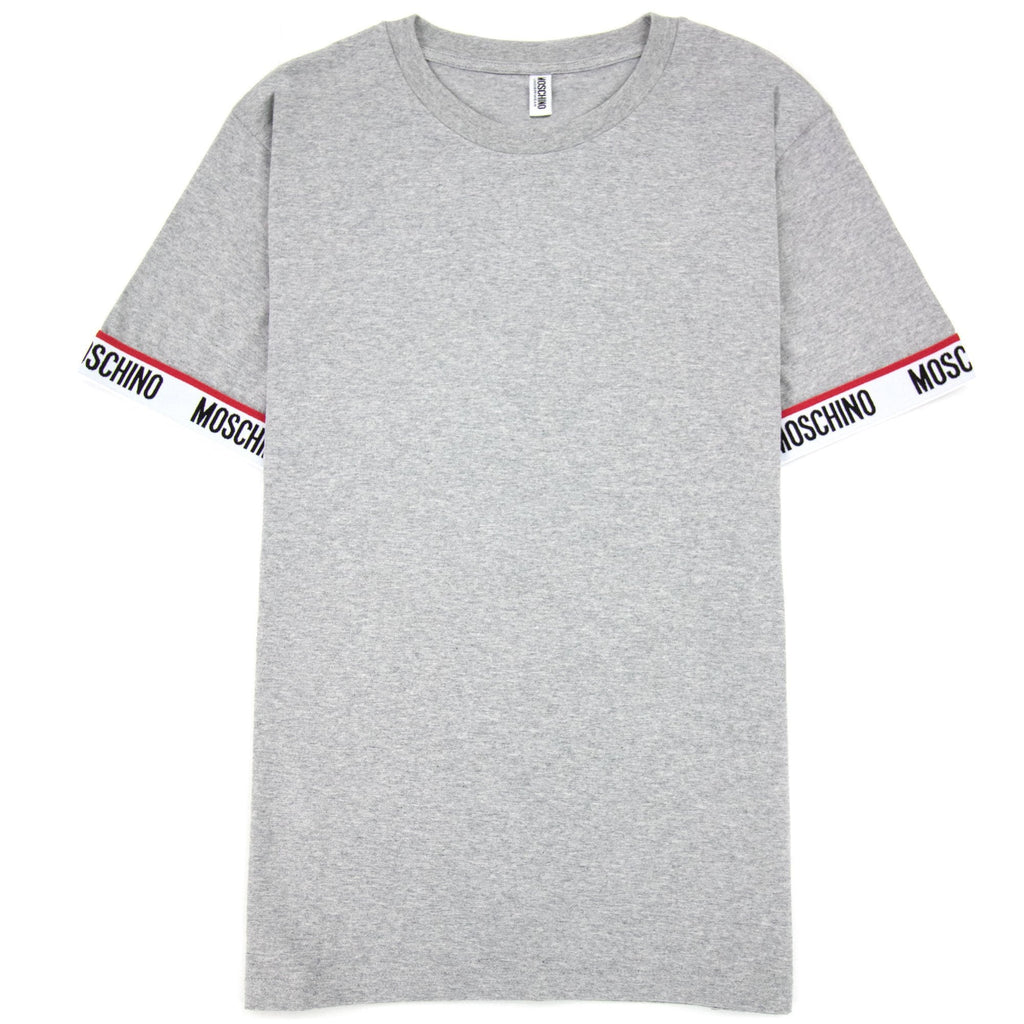 Moschino Underwear Tape Cuff Sleeve T Shirt Grey 0489